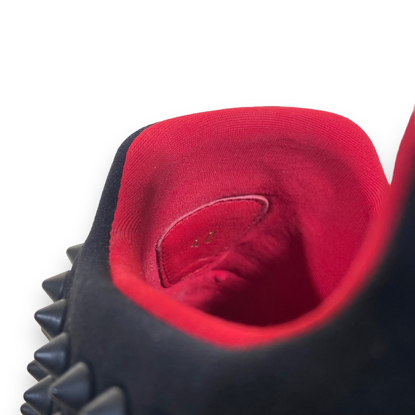 CHRISTIAN LOUBOUTIN DONNA SPIKE SOCK SNEAKERS BLACK UK6