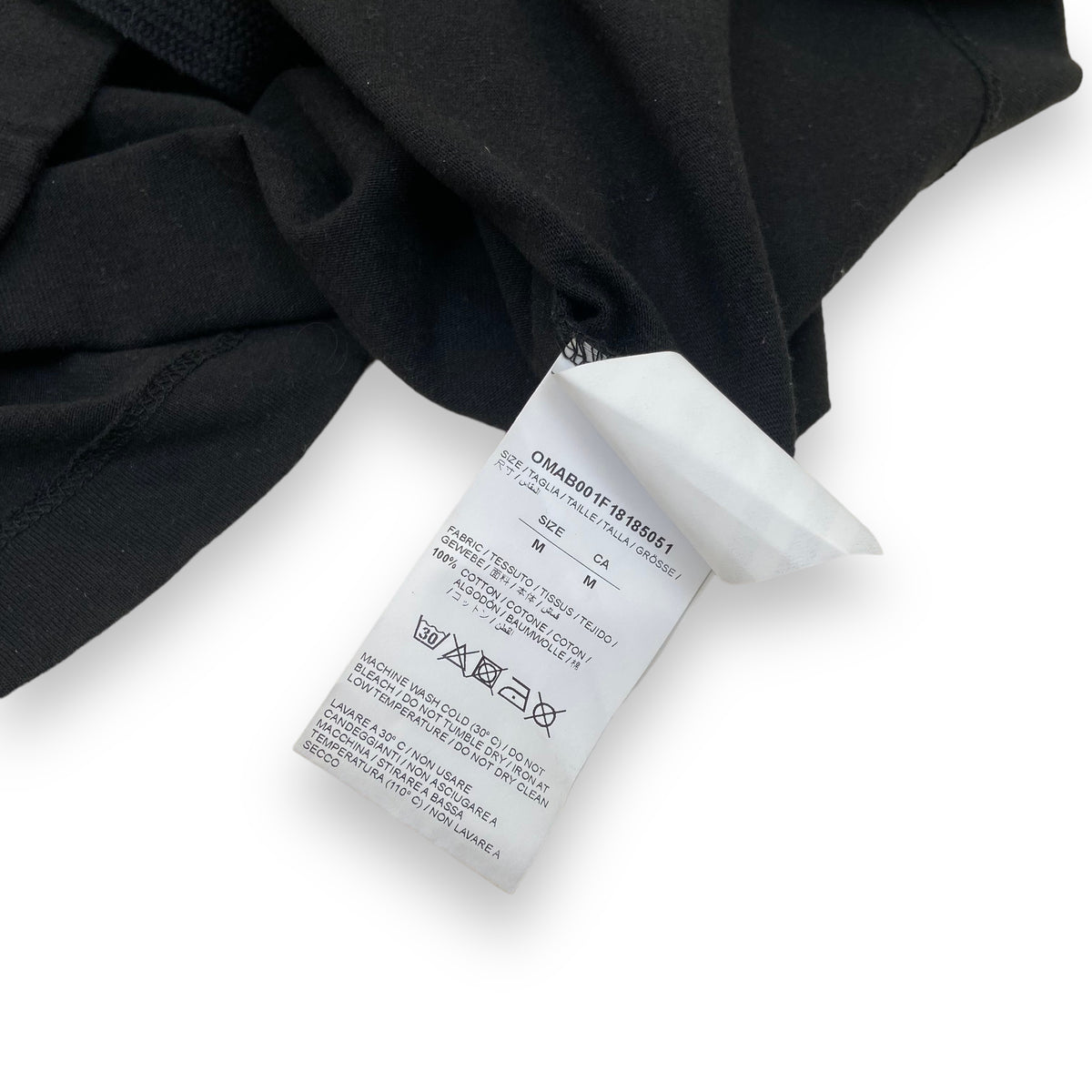 OFF-WHITE LONG SLEEVE T-SHIRT BLACK M