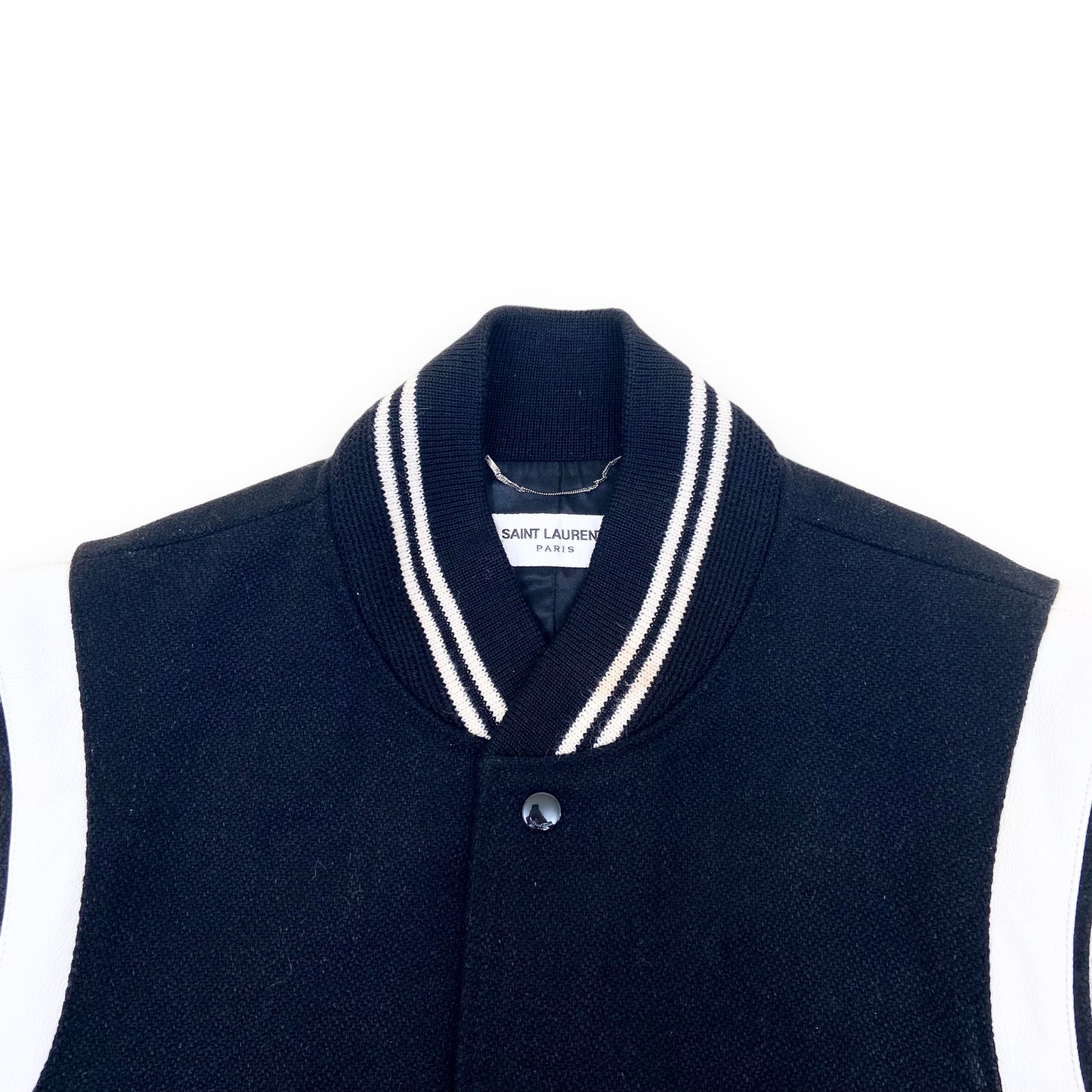 SAINT LAURENT WOOL TEDDY JACKET BLACK XL