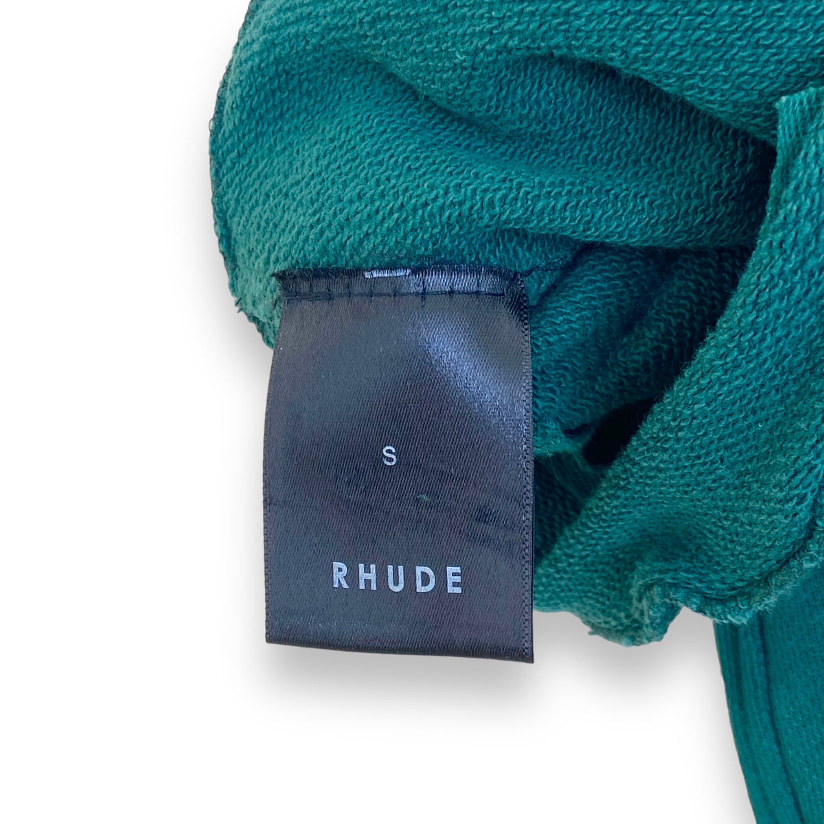 RHUDE VARSITY LOGO JOGGERS FOREST GREEN S
