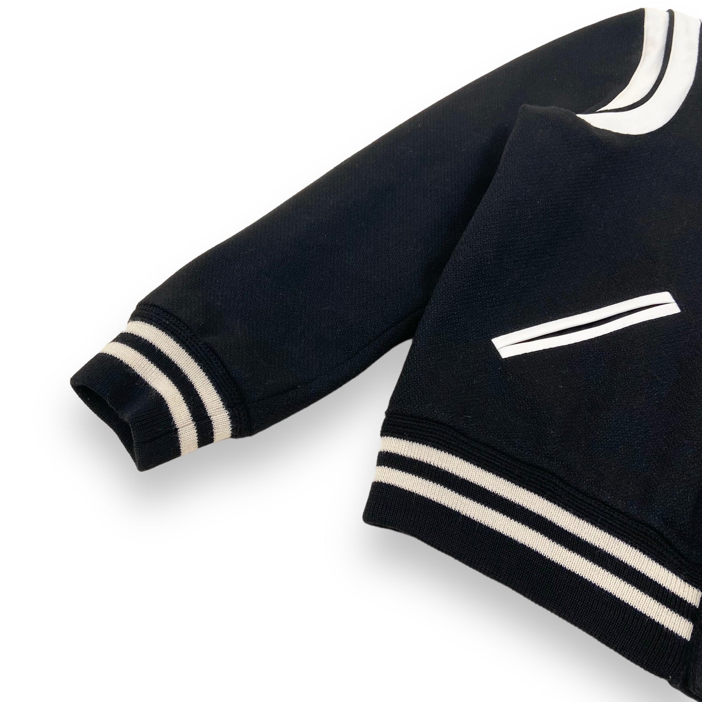 SAINT LAURENT WOOL TEDDY JACKET BLACK XL