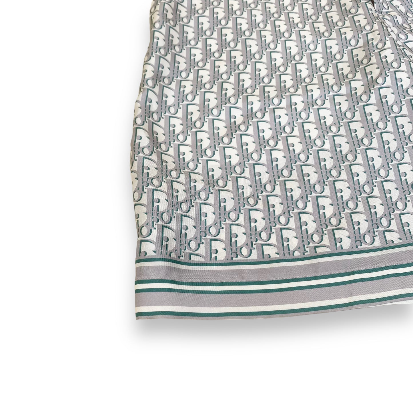 DIOR OBLIQUE BERMUDA SILK MONOGRAM SHORTS GREY M