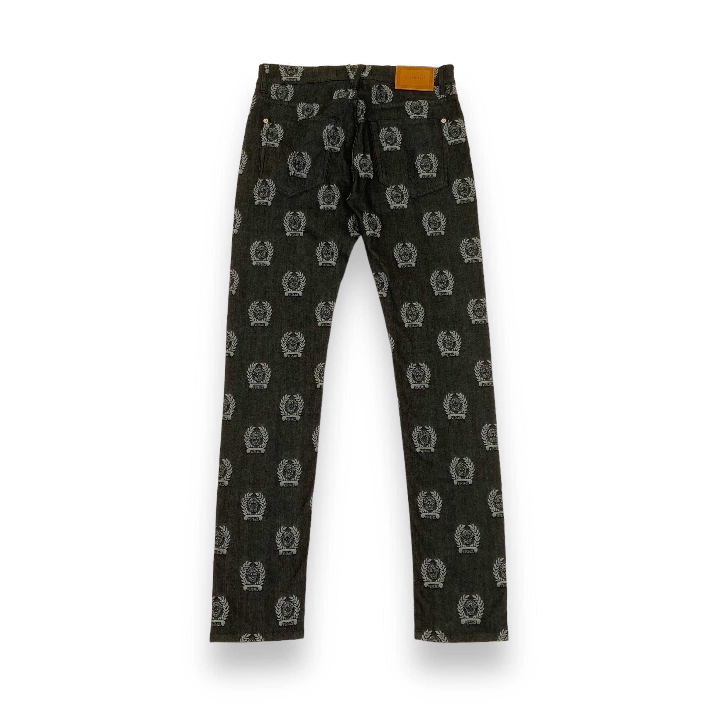 VERSACE MONOGRAM JEANS GREY 32W