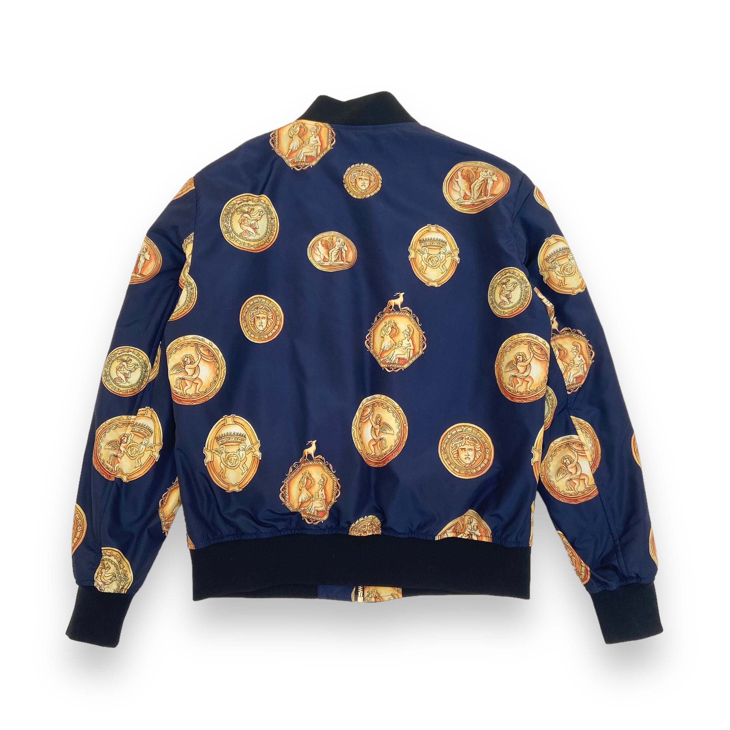 VERSACE BOMBER JACKET BLUE M