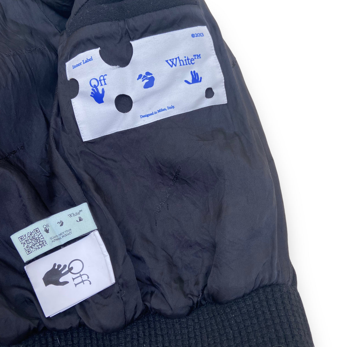 OFF-WHITE WOOL JACKET BLACK M
