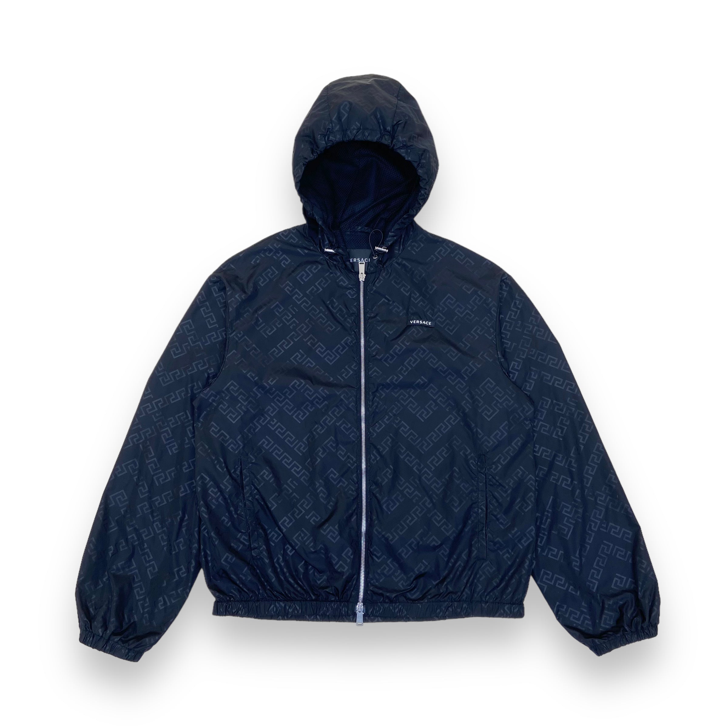 VERSACE MONOGRAM WINDBREAKER JACKET BLACK XL