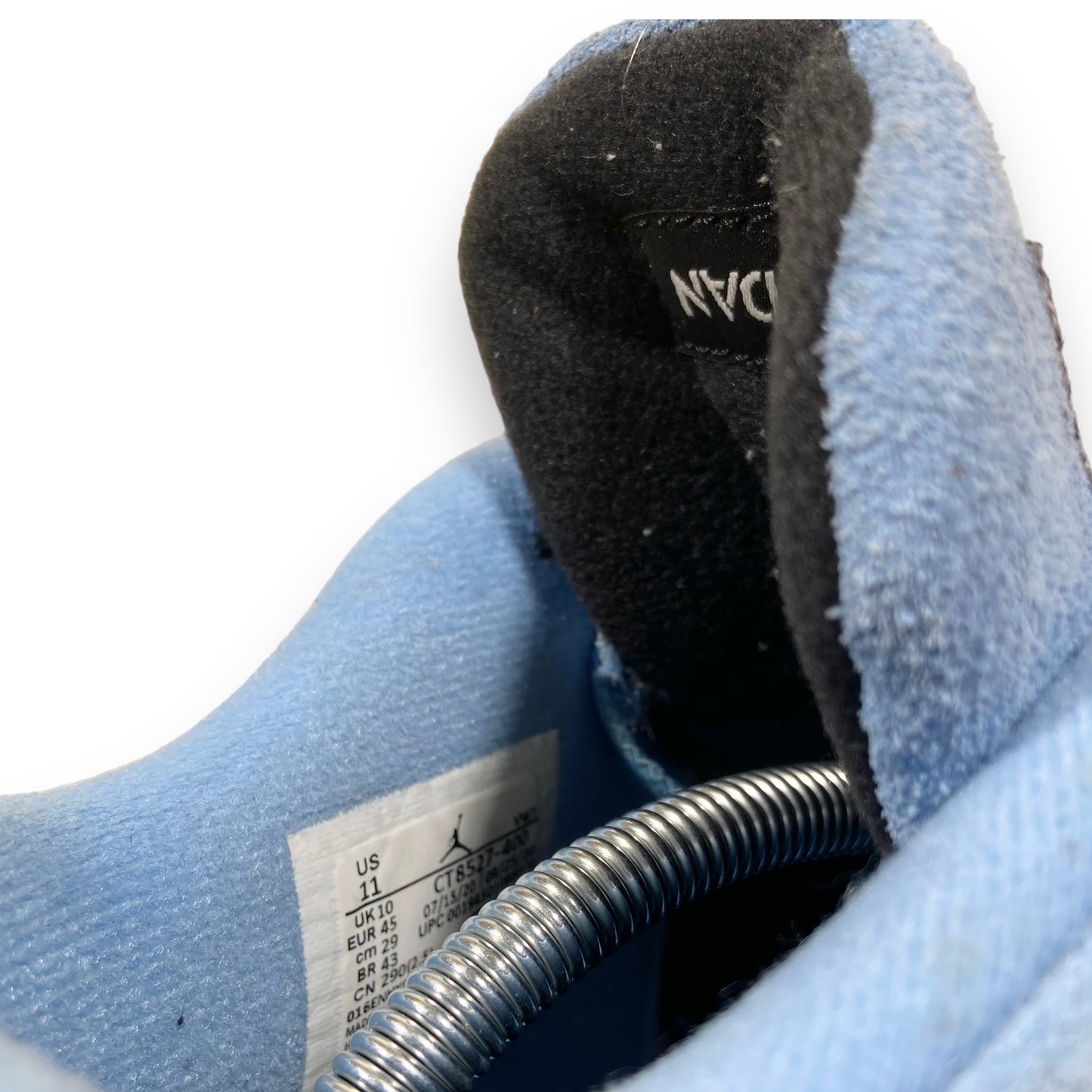 NIKE JORDAN 4 RETRO UNIVERSITY BLUE UK10