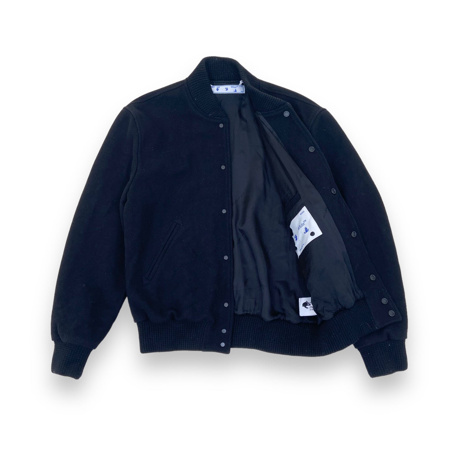 OFF-WHITE WOOL JACKET BLACK M
