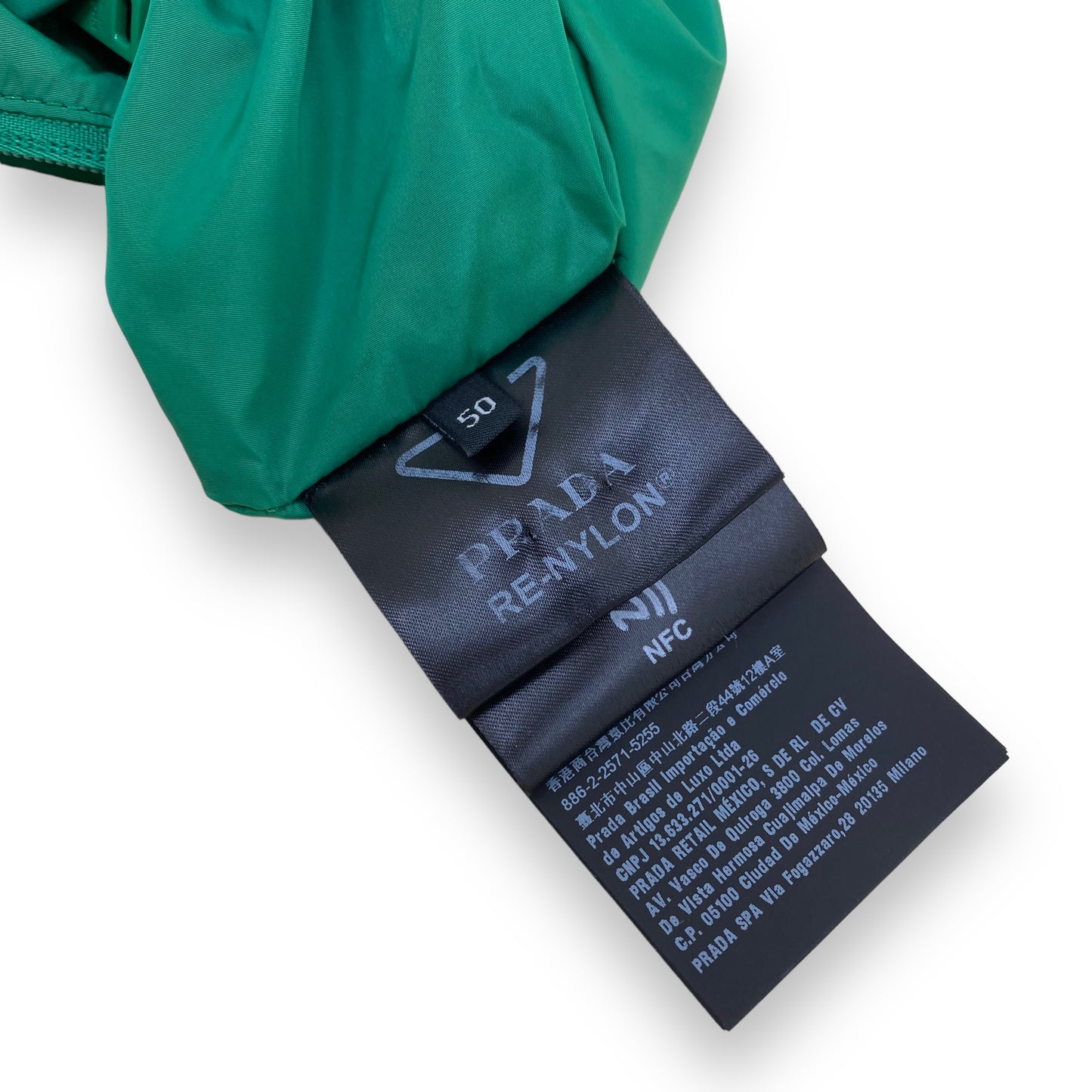 PRADA RE-NYLON BLOUSON WINDBREAKER JACKET GREEN L