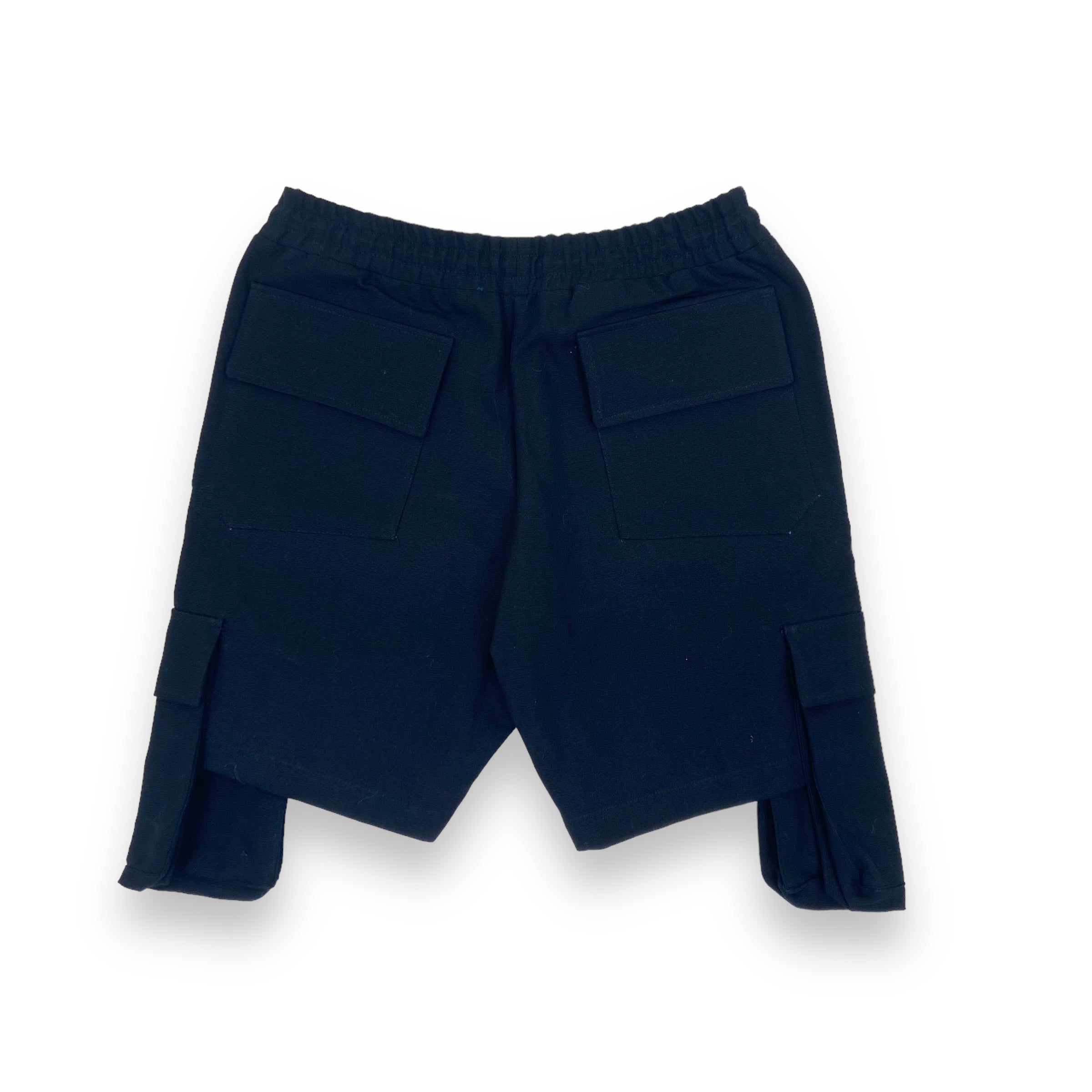 RHUDE DRAWSTRING CARGO SHORTS BLACK S