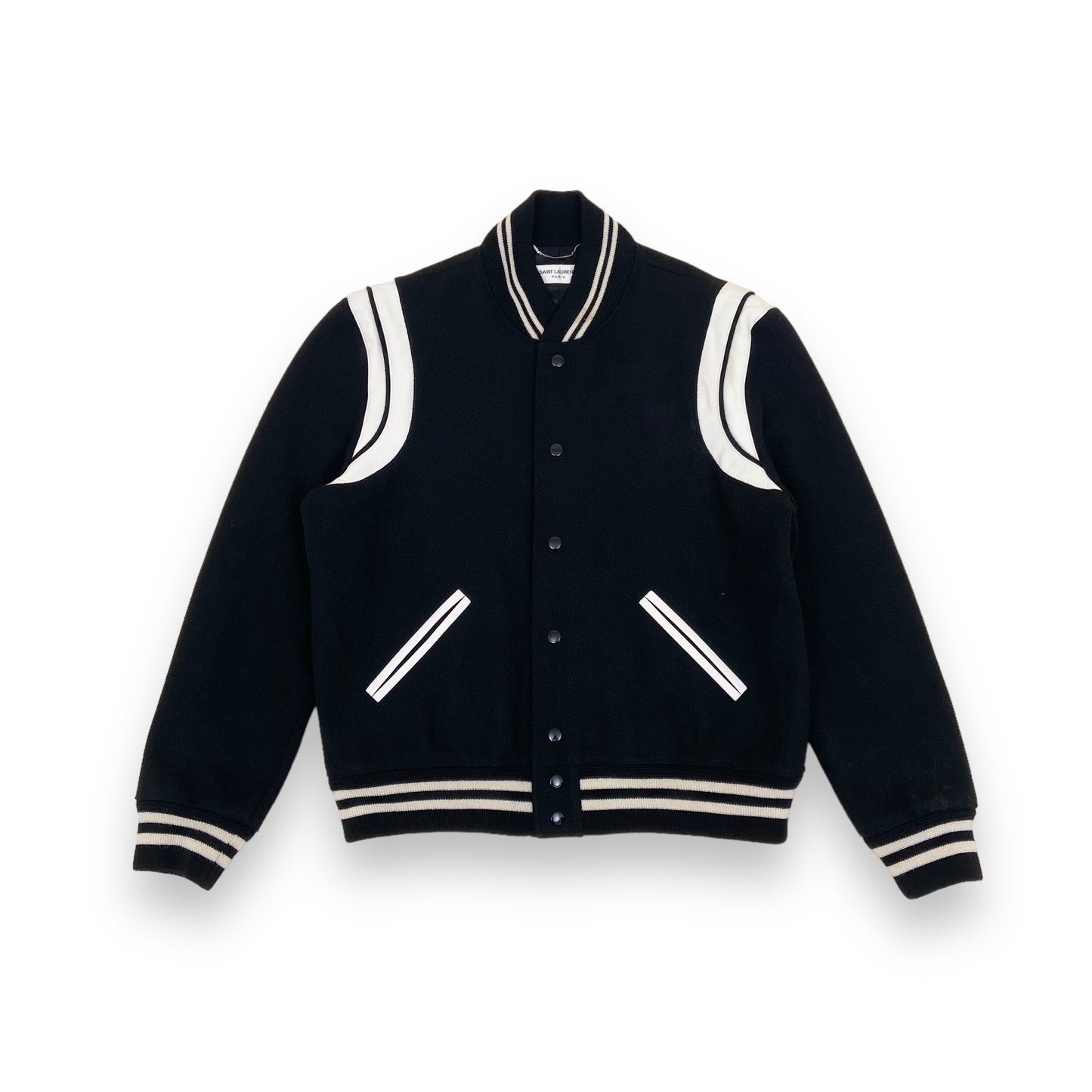 SAINT LAURENT WOOL TEDDY JACKET BLACK XL