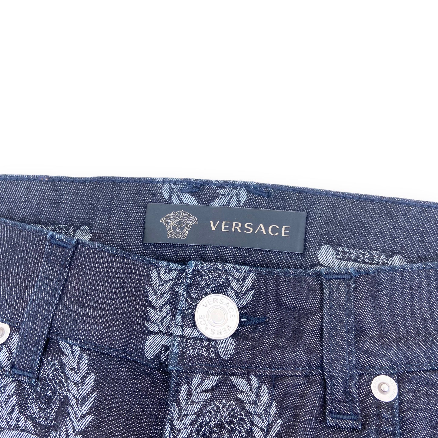VERSACE MONOGRAM JEANS GREY 32W