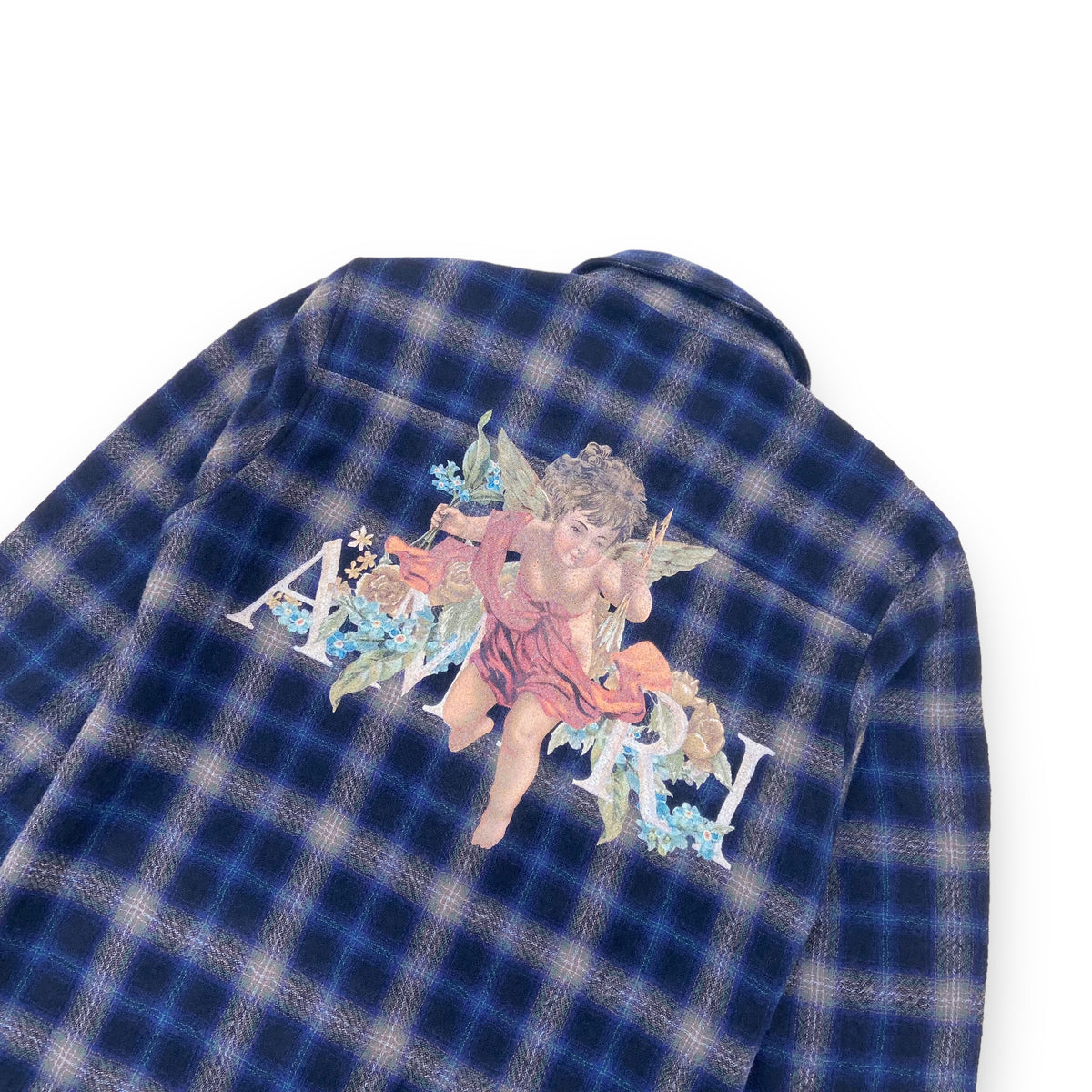AMIRI CHERUB FLANNEL SHIRT BLUE S