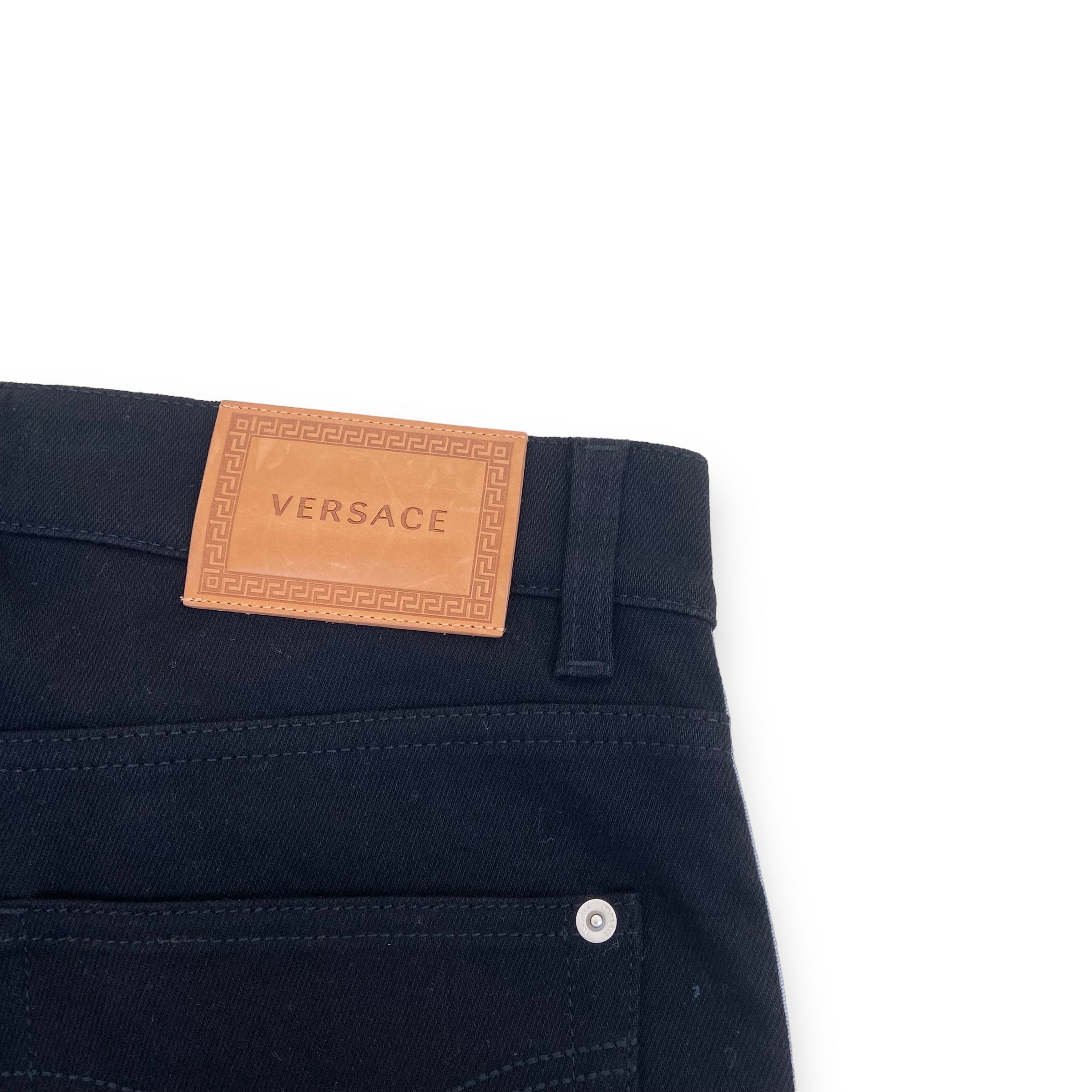 VERSACE LOGO JEANS SLIM TAYLOR FIT BLACK 31W