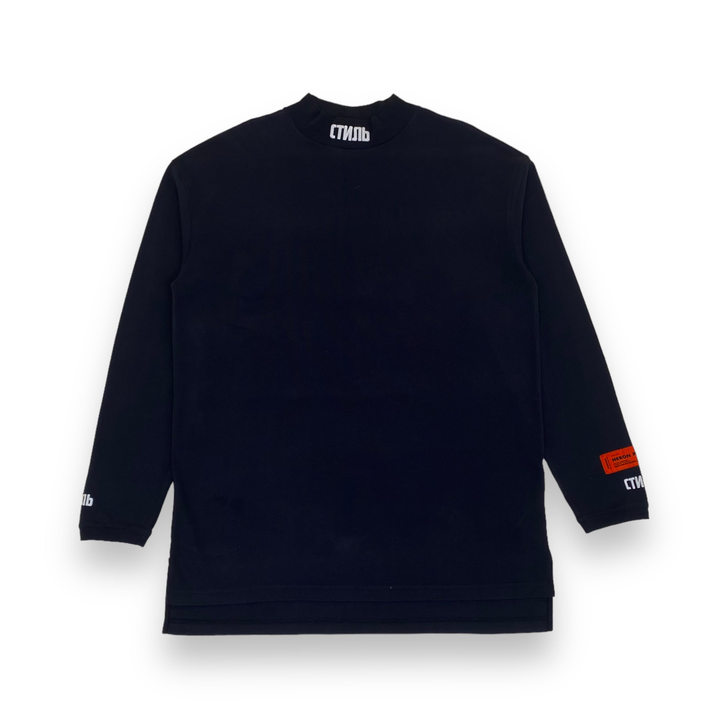 HERON PRESTON LONG SLEEVE T-SHIRT BLACK M