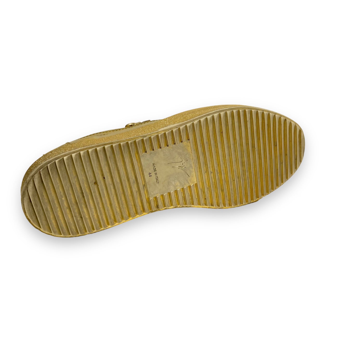 GIUSEPPE ZANOTTI LOW TOP SNEAKERS GOLD UK10