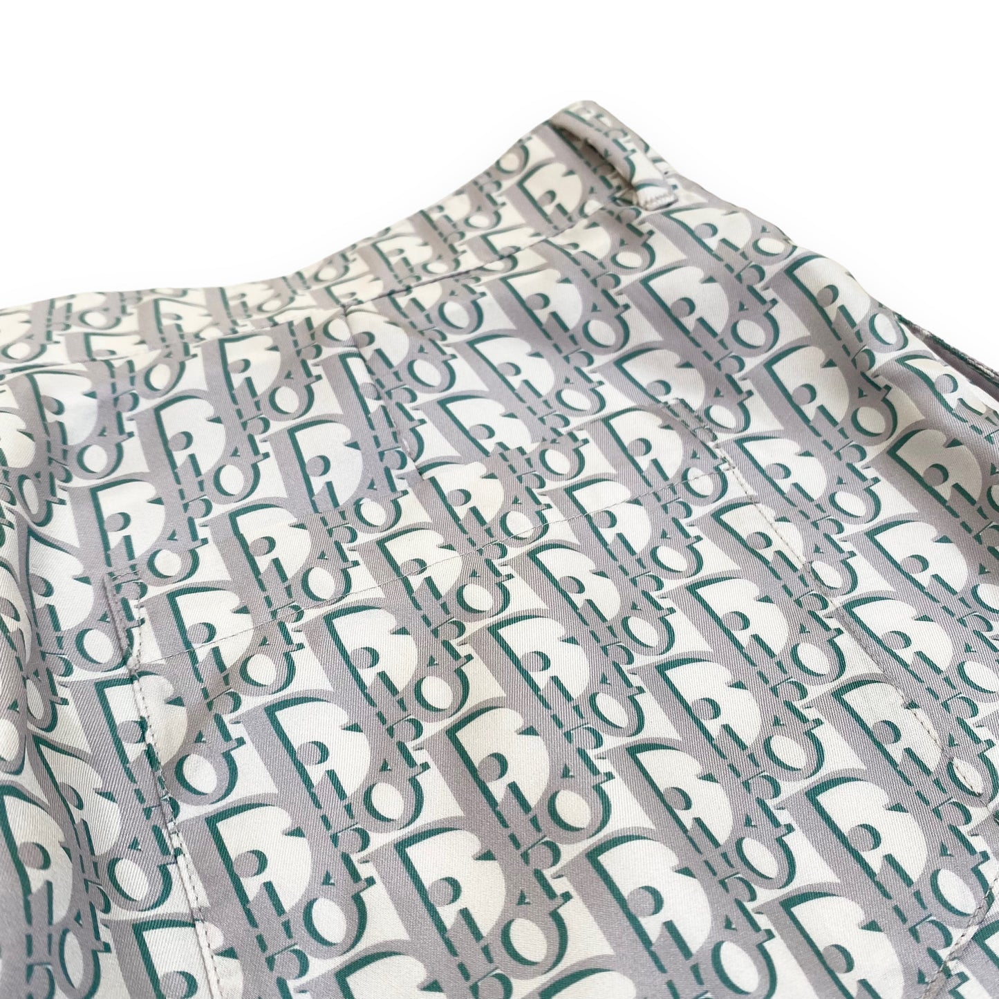 DIOR OBLIQUE BERMUDA SILK MONOGRAM SHORTS GREY M