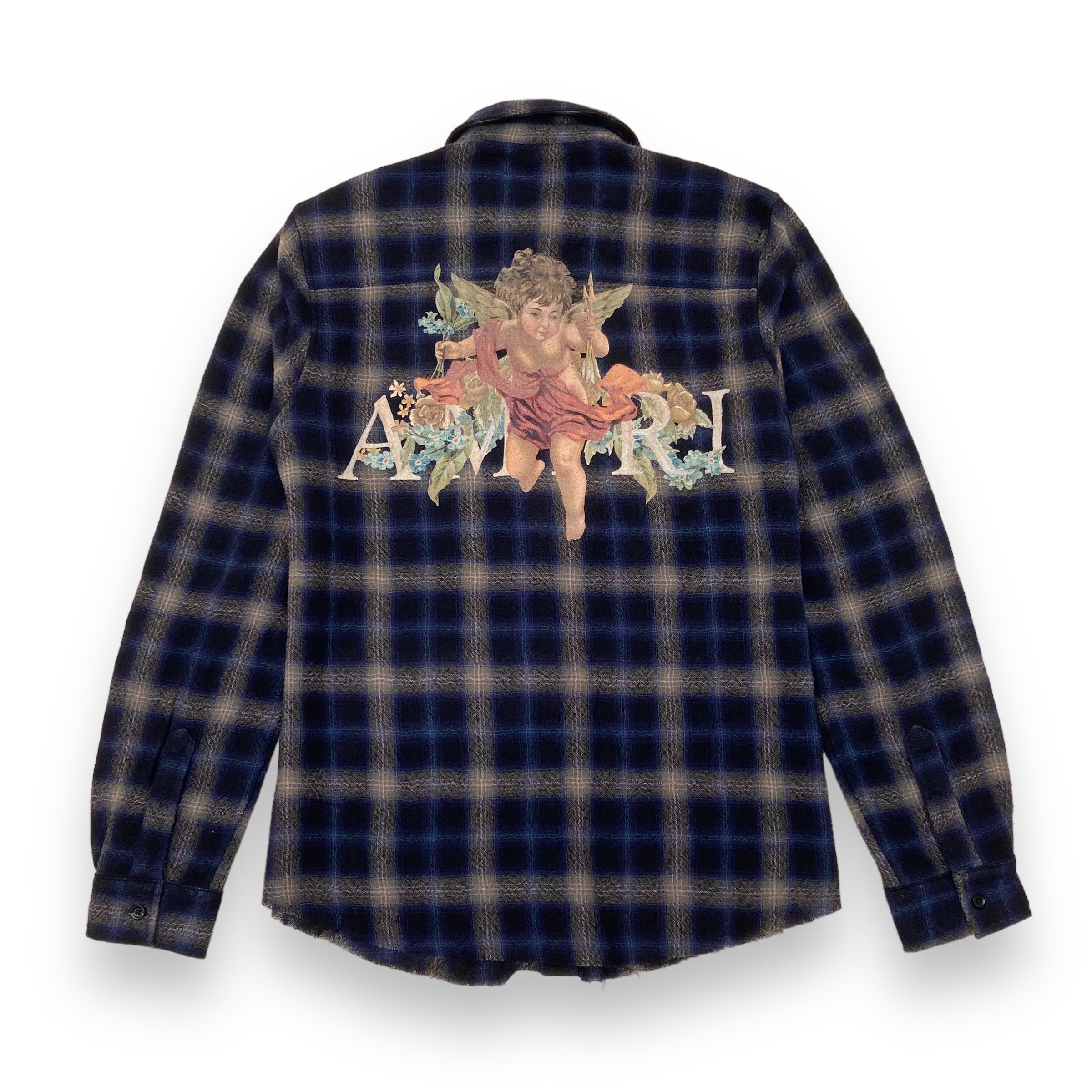 AMIRI CHERUB FLANNEL SHIRT BLUE S