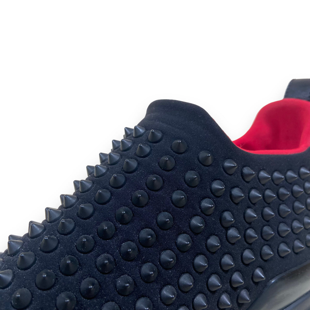 CHRISTIAN LOUBOUTIN DONNA SPIKE SOCK SNEAKERS BLACK UK6