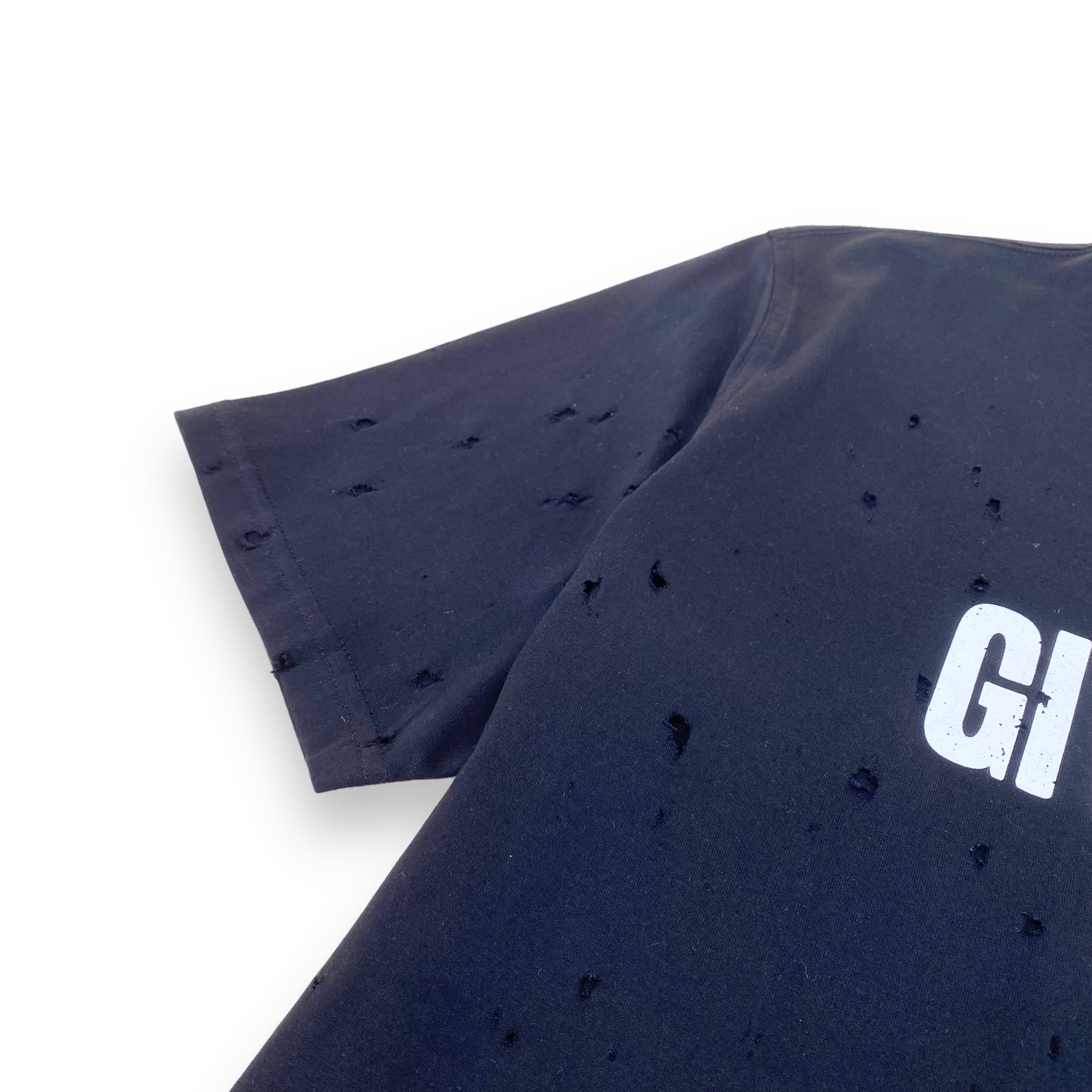 GIVENCHY DISTRESSED T-SHIRT BLACK L