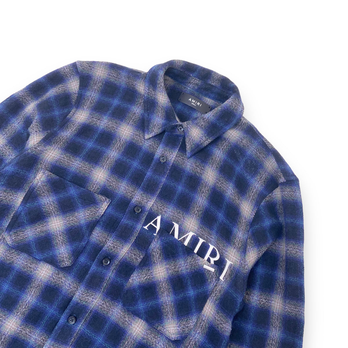 AMIRI CHERUB FLANNEL SHIRT BLUE S