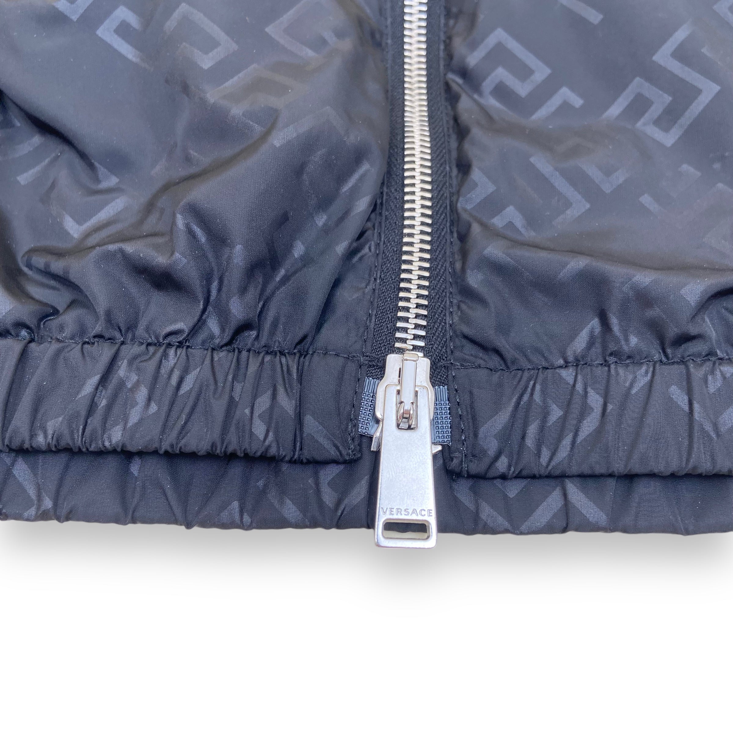 VERSACE MONOGRAM WINDBREAKER JACKET BLACK XL