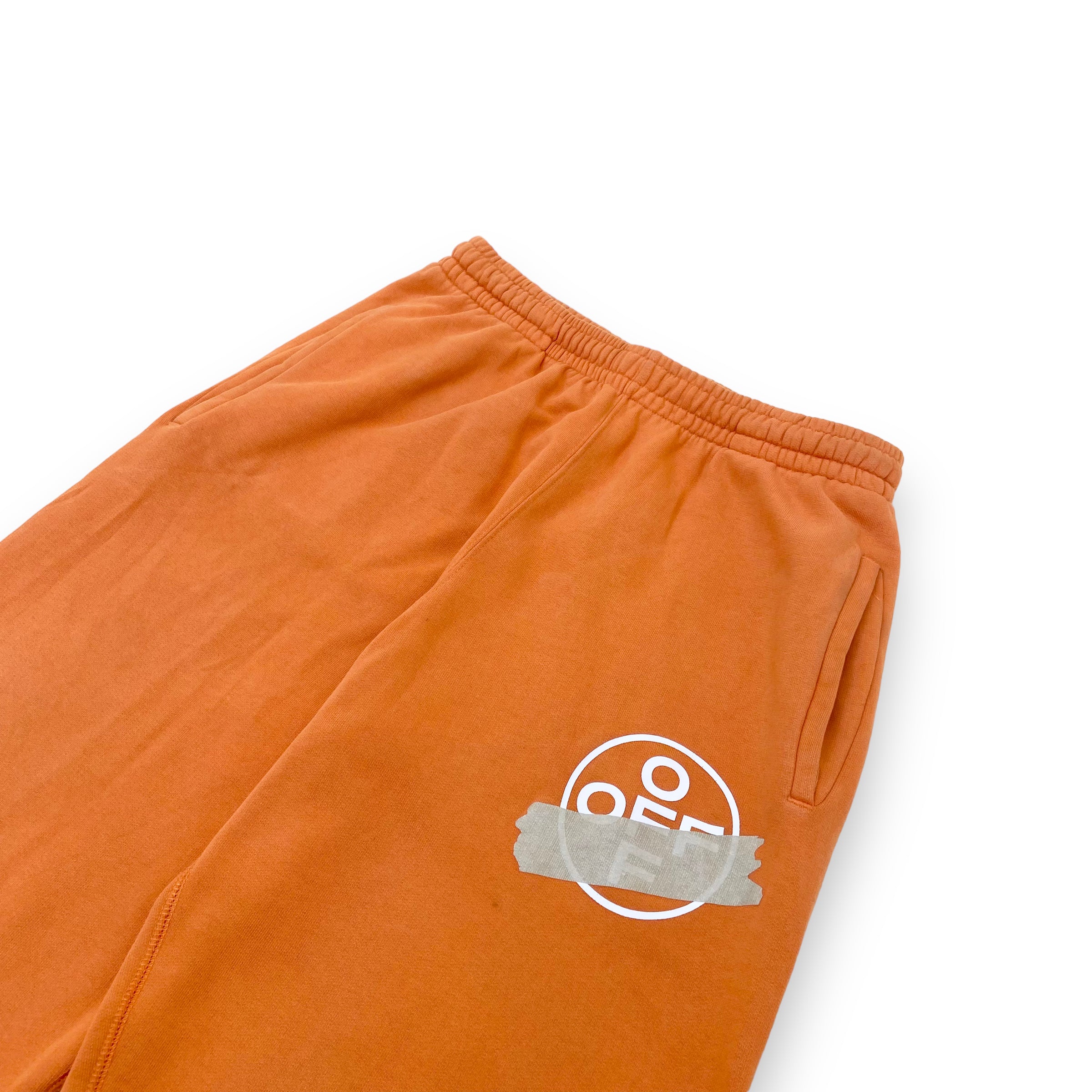 OFF-WHITE TAPE JOGGERS ORANGE M
