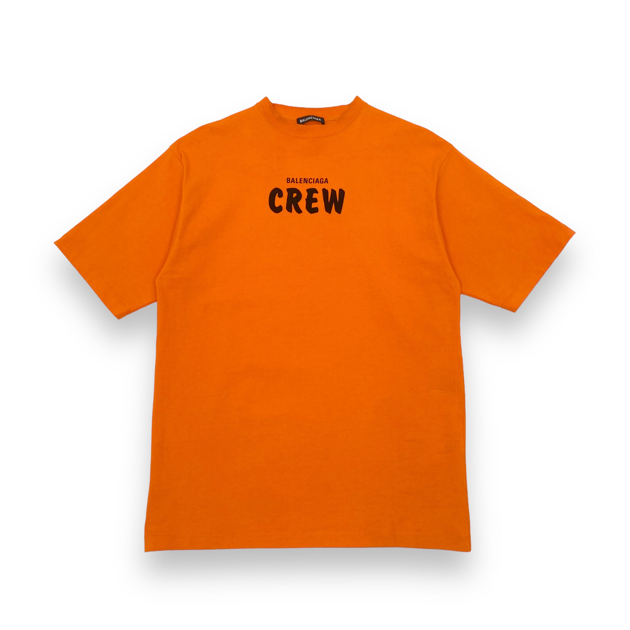 BALENCIAGA OVERSIZED CREW T-SHIRT ORANGE XS