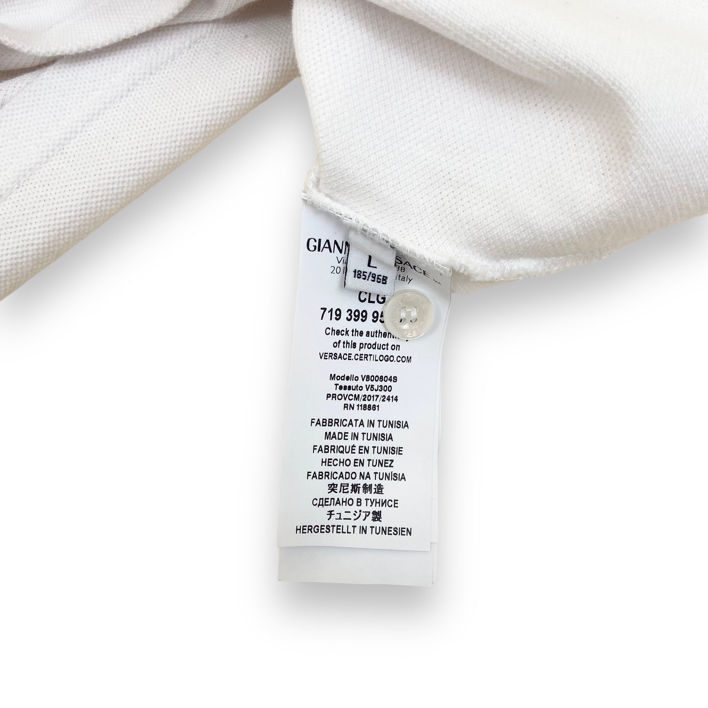 VERSACE COLLECTION POLO WHITE L