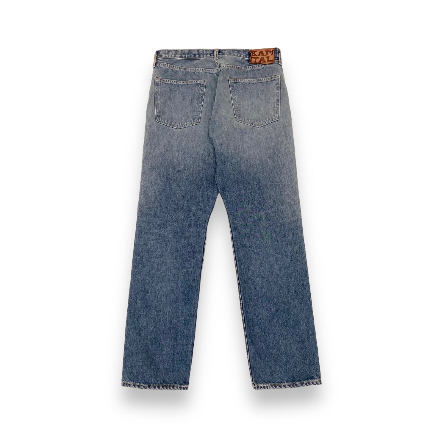 KAPITAL STRAIGHT LEG GEMSTONE JEANS BLUE 34W