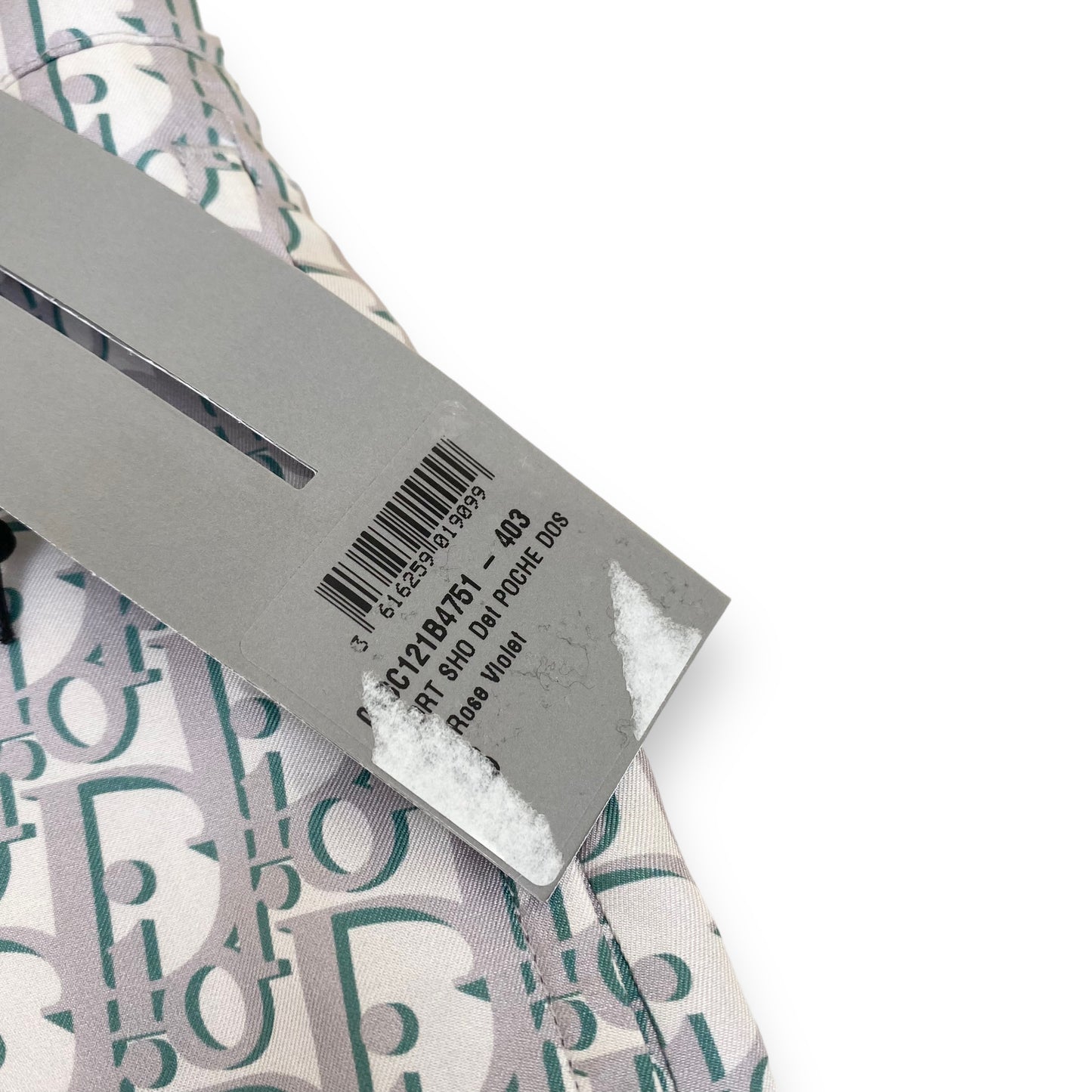 DIOR OBLIQUE BERMUDA SILK MONOGRAM SHORTS GREY M