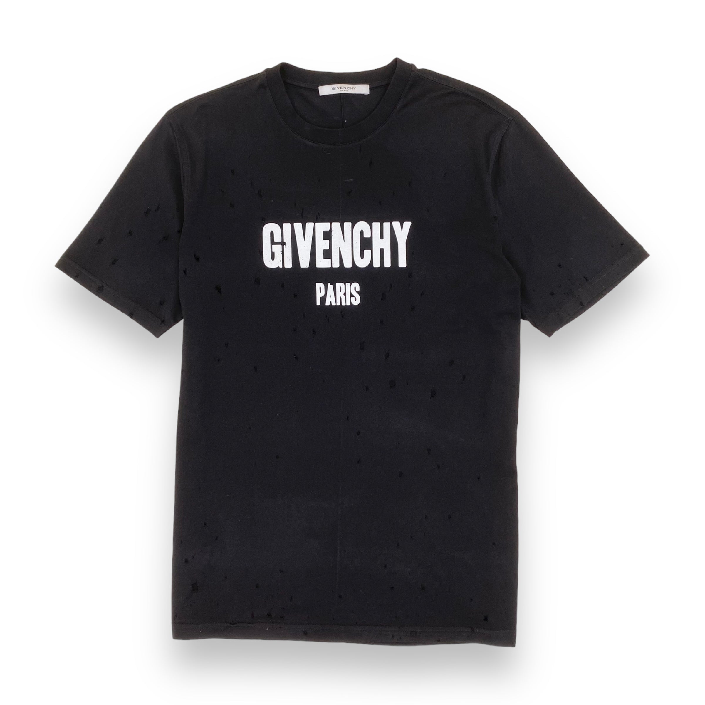 GIVENCHY DISTRESSED T-SHIRT BLACK L
