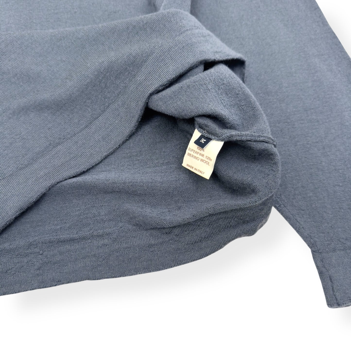 THOM SWEENEY MERINO WOOL SWEATER SLATE BLUE M