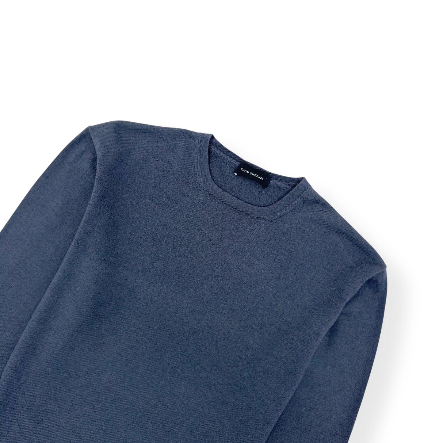 THOM SWEENEY MERINO WOOL SWEATER SLATE BLUE M