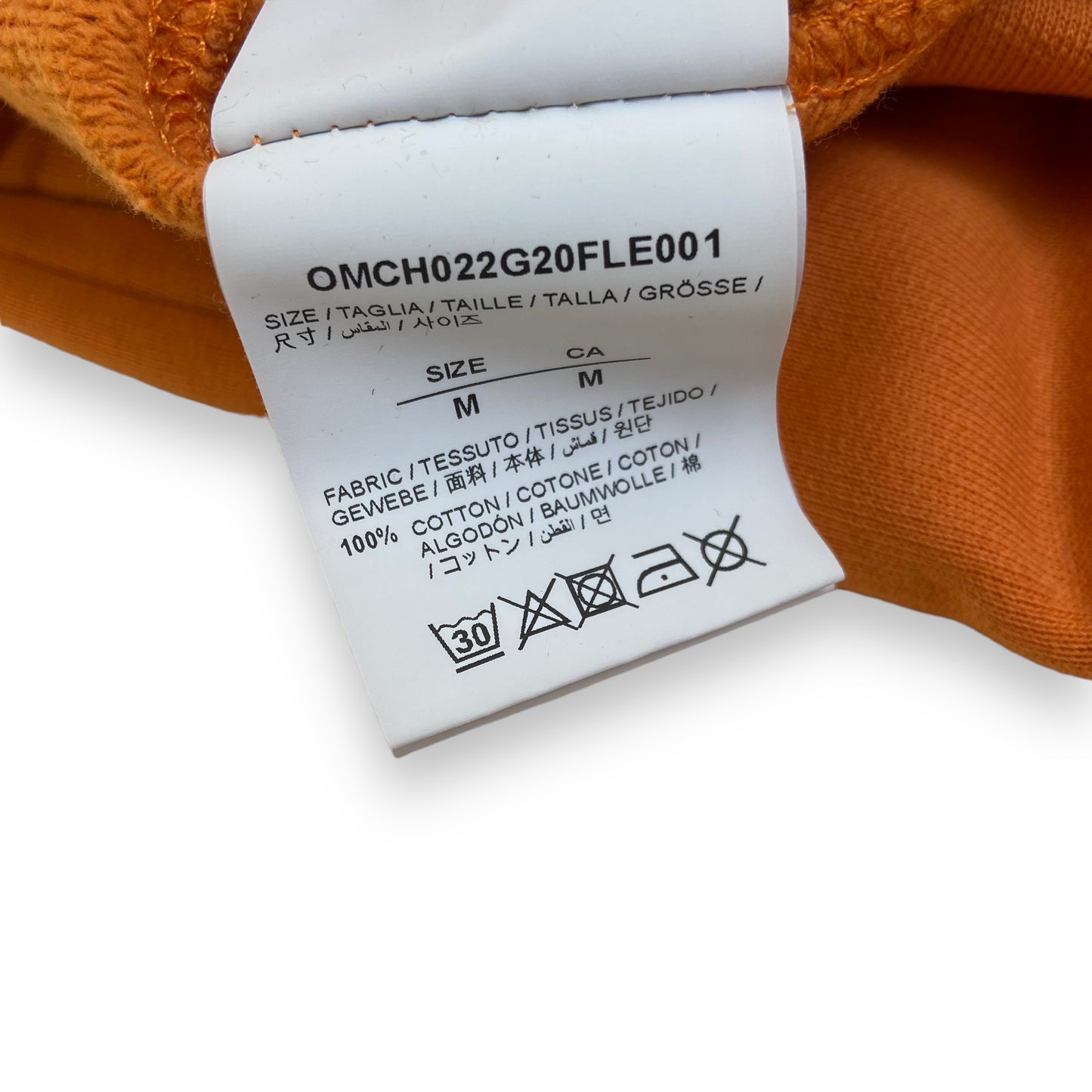 OFF-WHITE TAPE JOGGERS ORANGE M