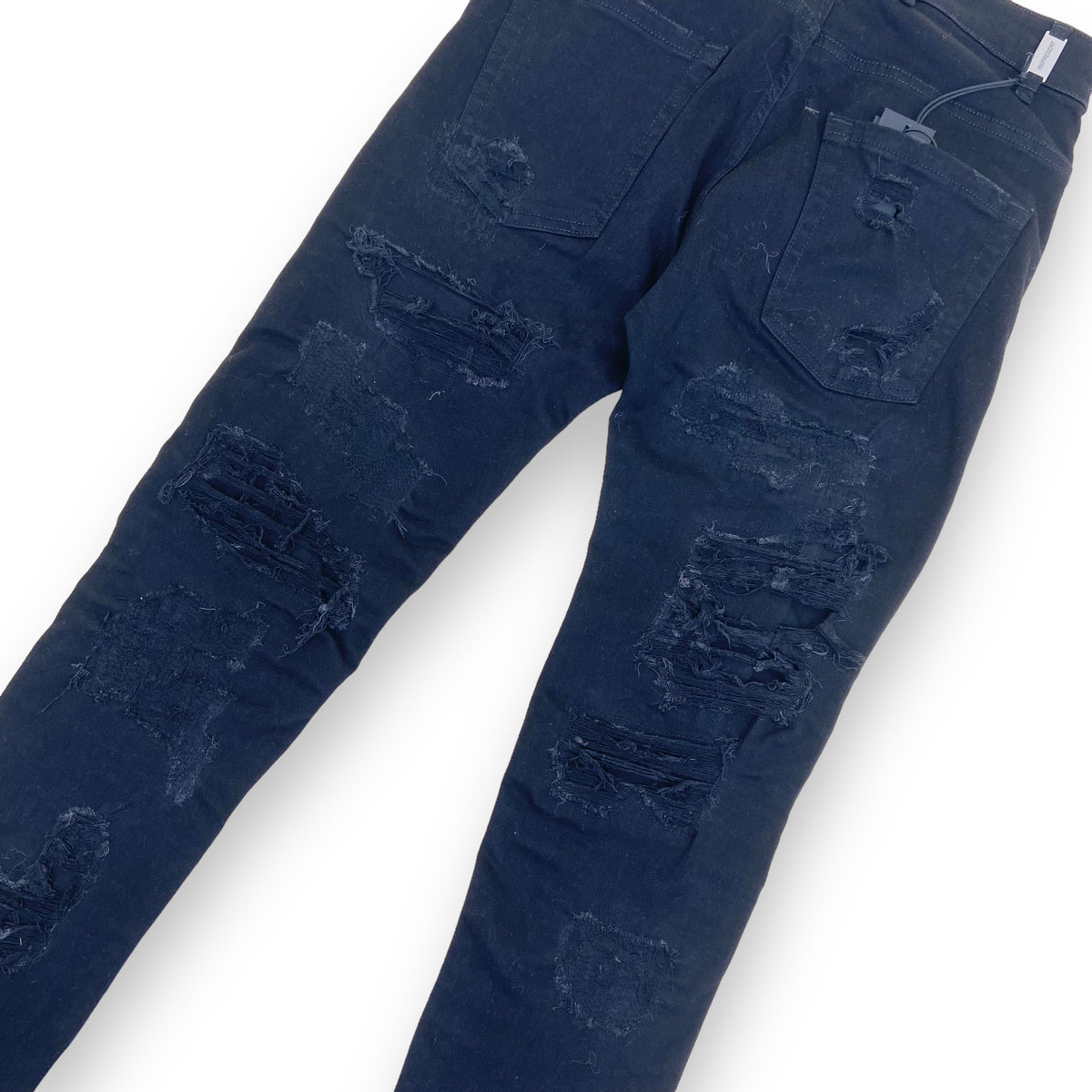 REPRESENT DISTRESSED SKINNY JEANS BLACK 30W