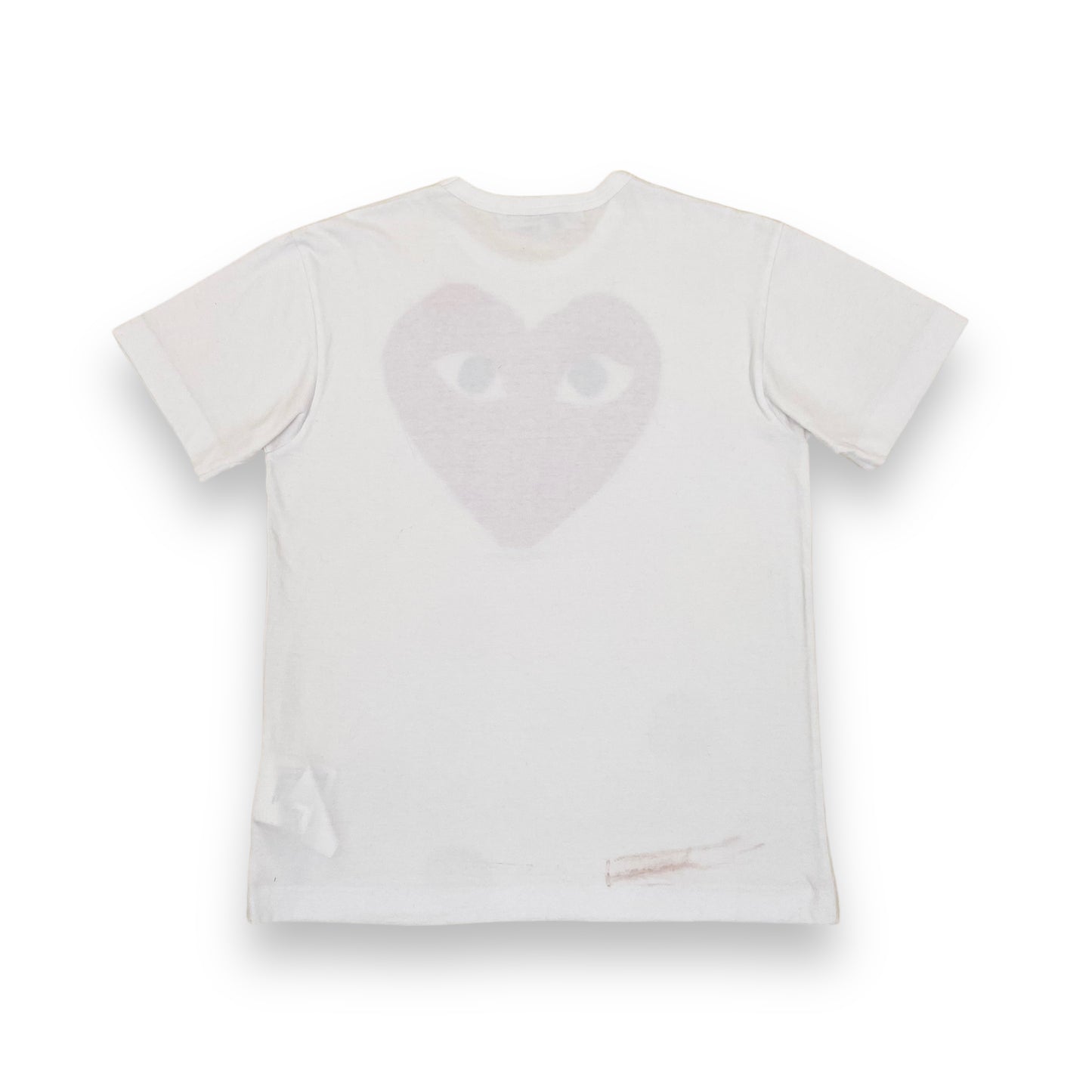 CDG PLAY HEART T-SHIRT WHITE L