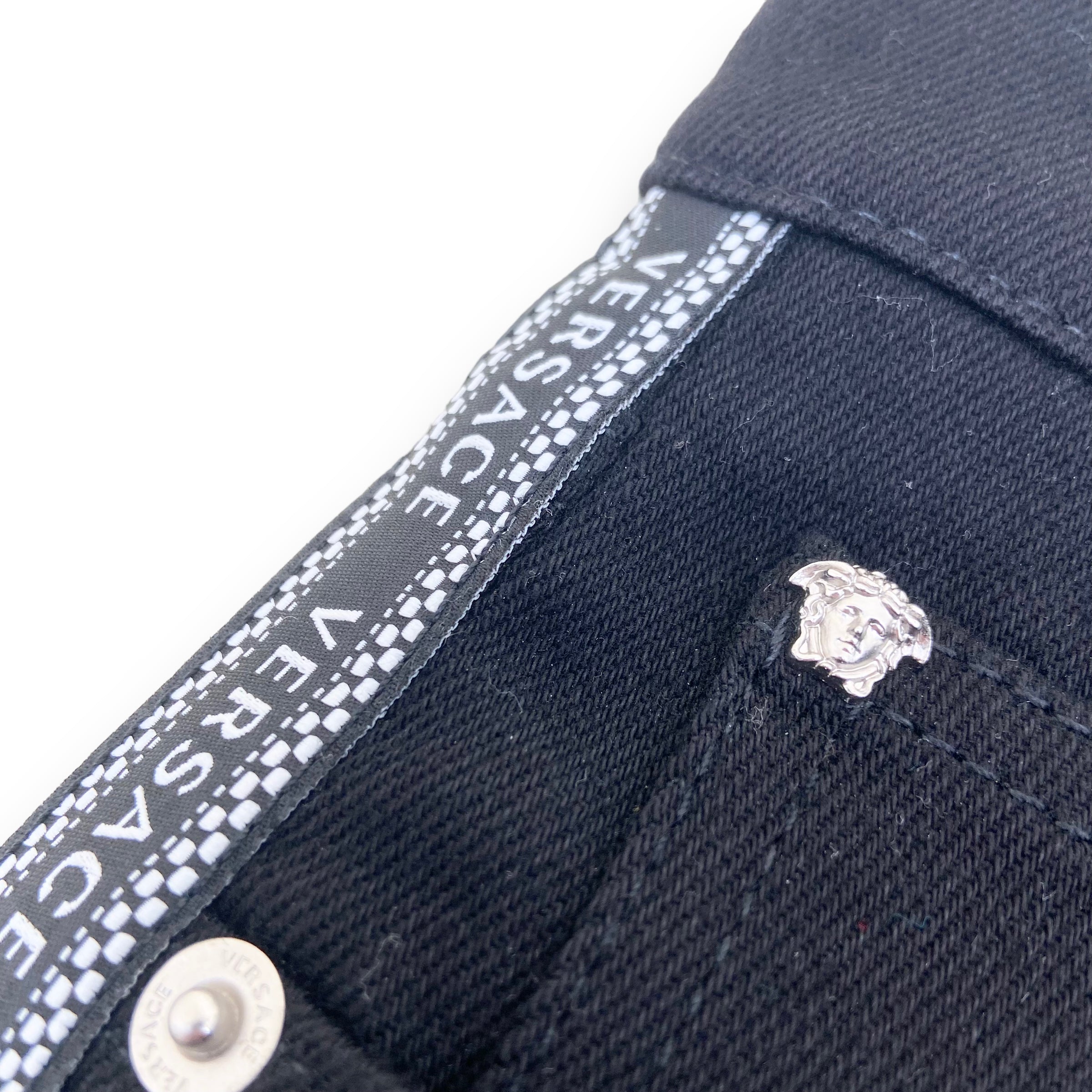 VERSACE LOGO JEANS SLIM TAYLOR FIT BLACK 31W