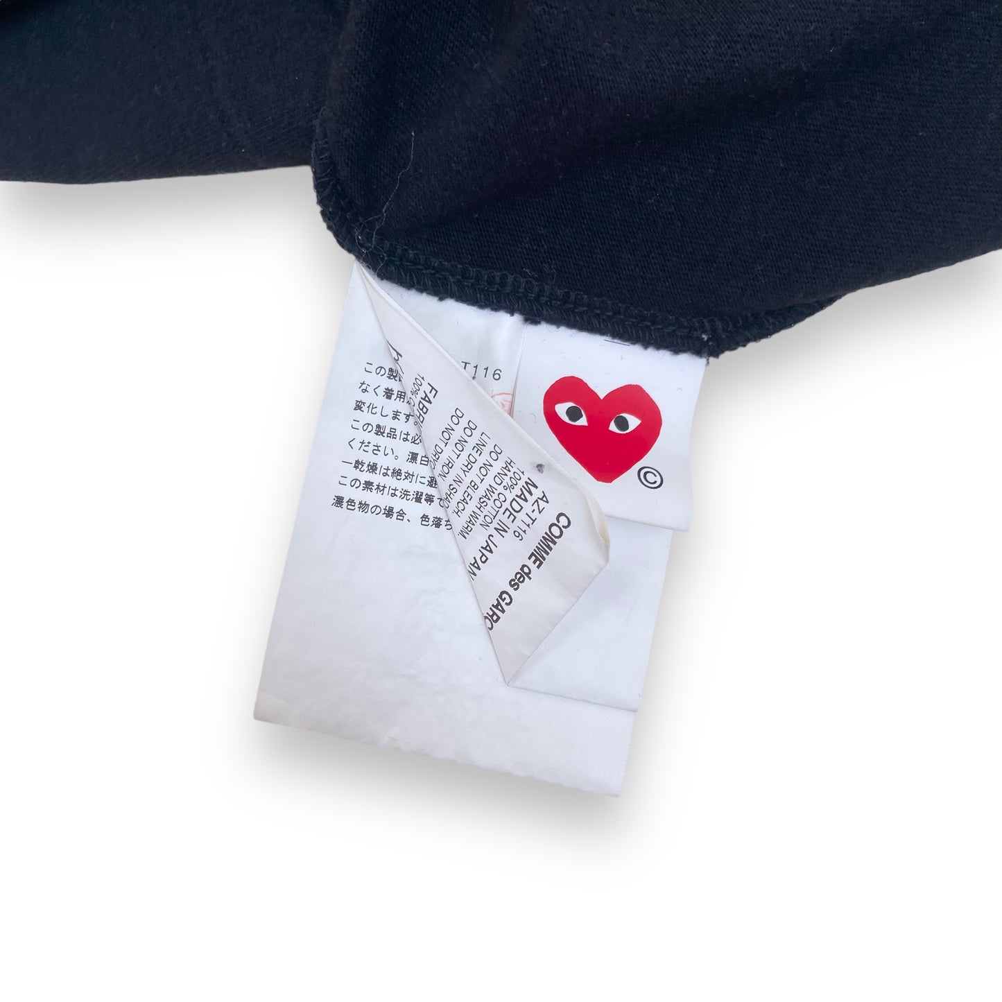 CDG PLAY T-SHIRT BLACK M