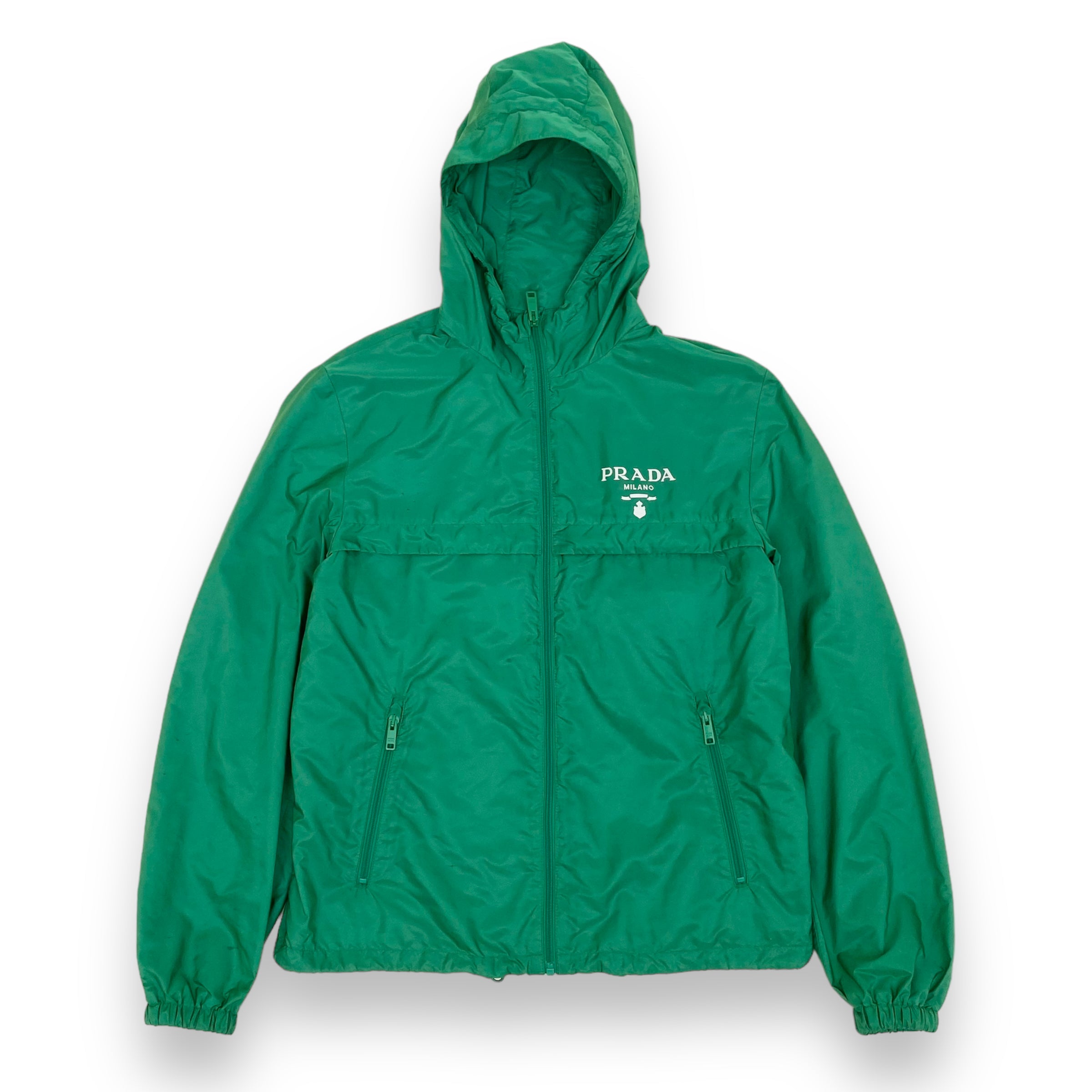 PRADA RE-NYLON BLOUSON WINDBREAKER JACKET GREEN L