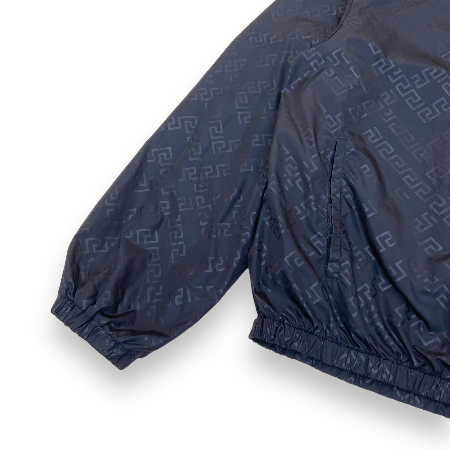 VERSACE MONOGRAM WINDBREAKER JACKET BLACK XL