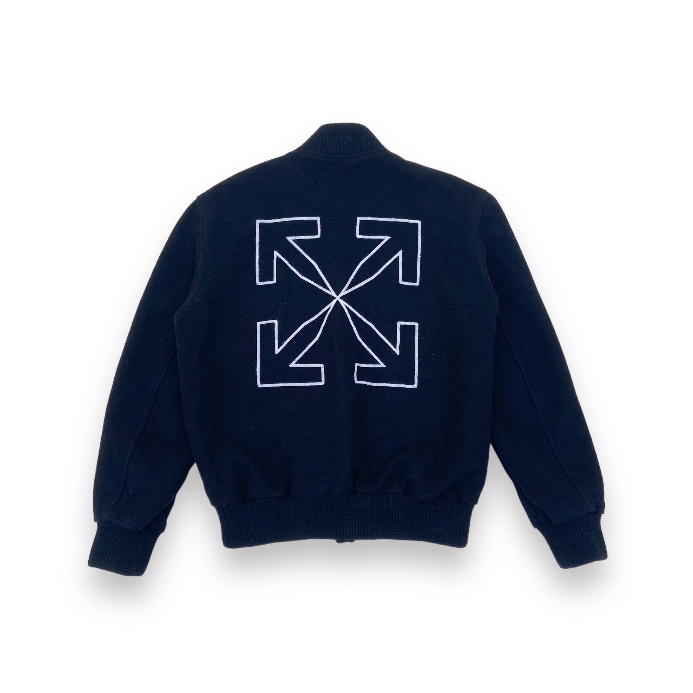 OFF-WHITE WOOL JACKET BLACK M