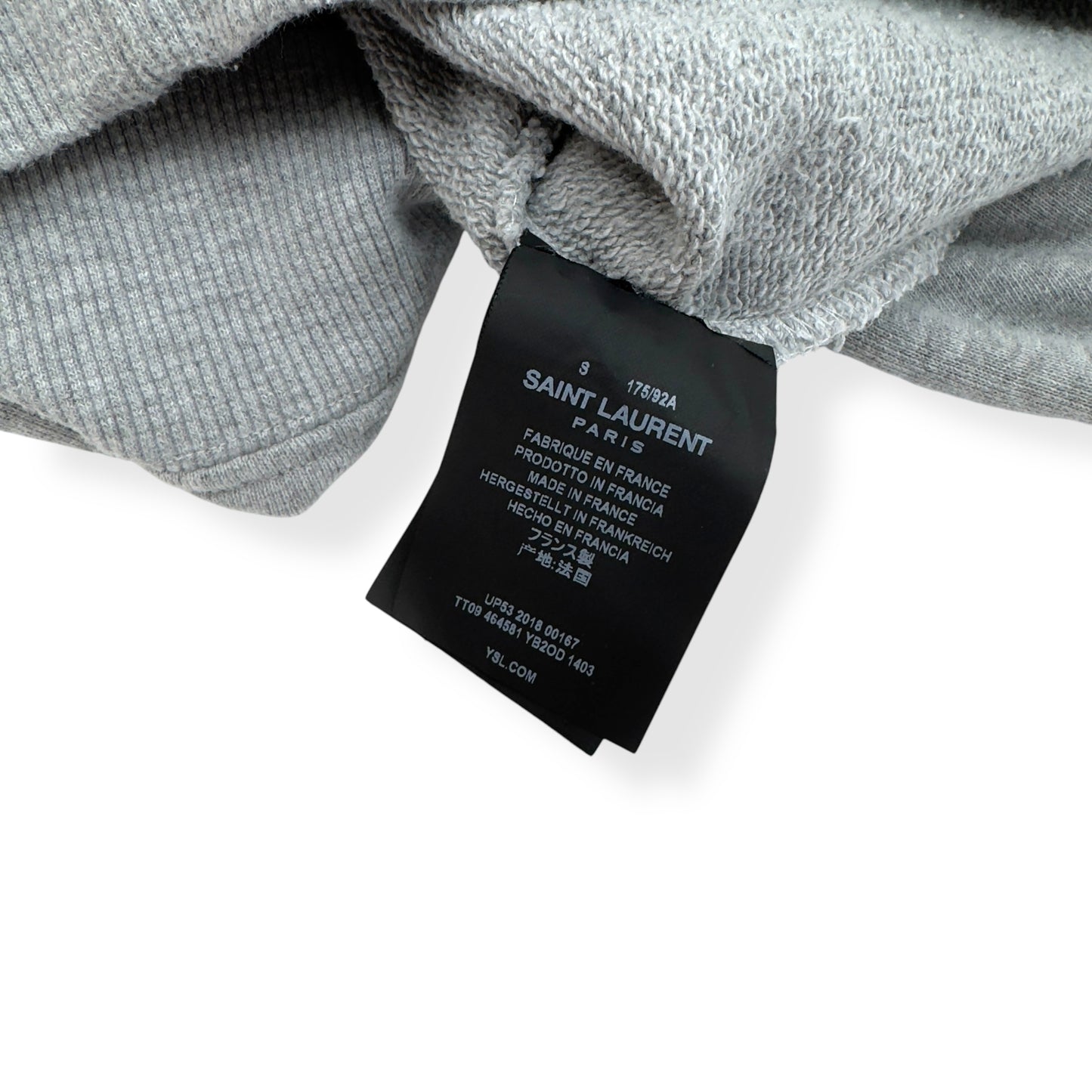 SAINT LAURENT RIVE GAUCHE HOODIE GREY S
