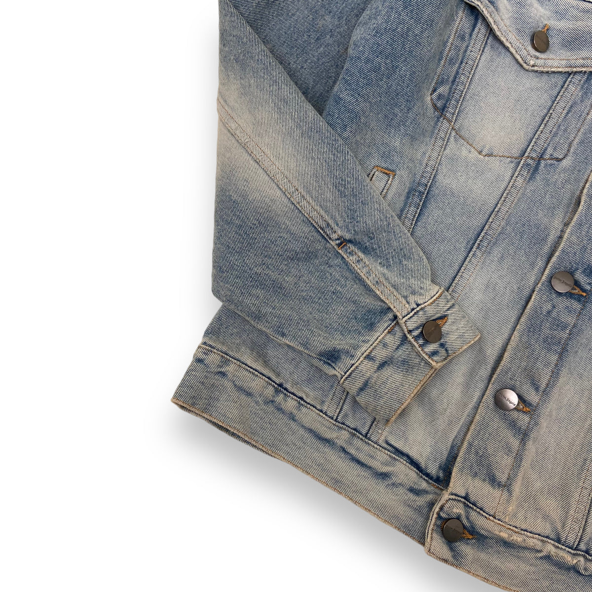 PALM ANGELS LOGO DENIM JACKET BLUE S