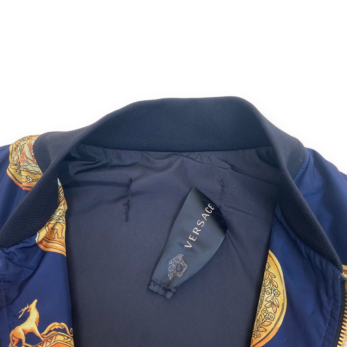 VERSACE BOMBER JACKET BLUE M
