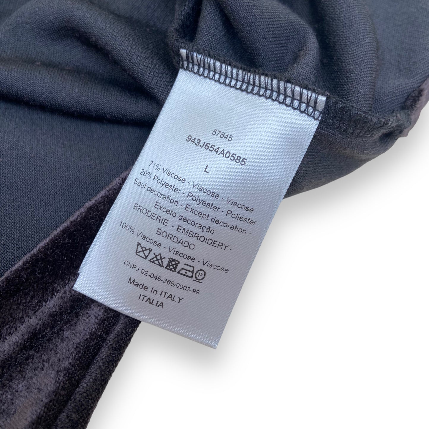 DIOR VISCOSE ZIP POLO SHIRT BLACK L