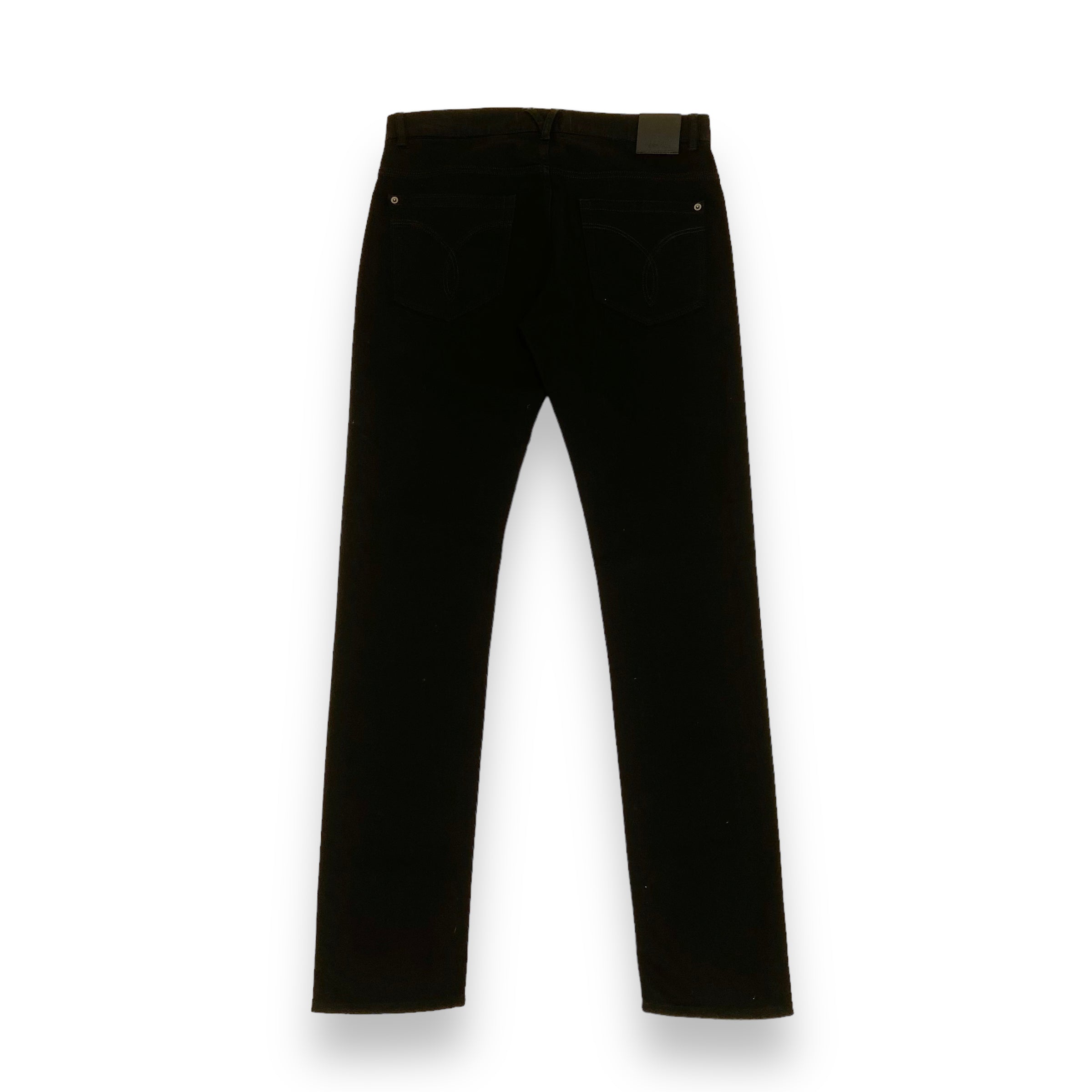 VERSACE STUDDED SLIM TAYLOR FIT JEANS BLACK 34W