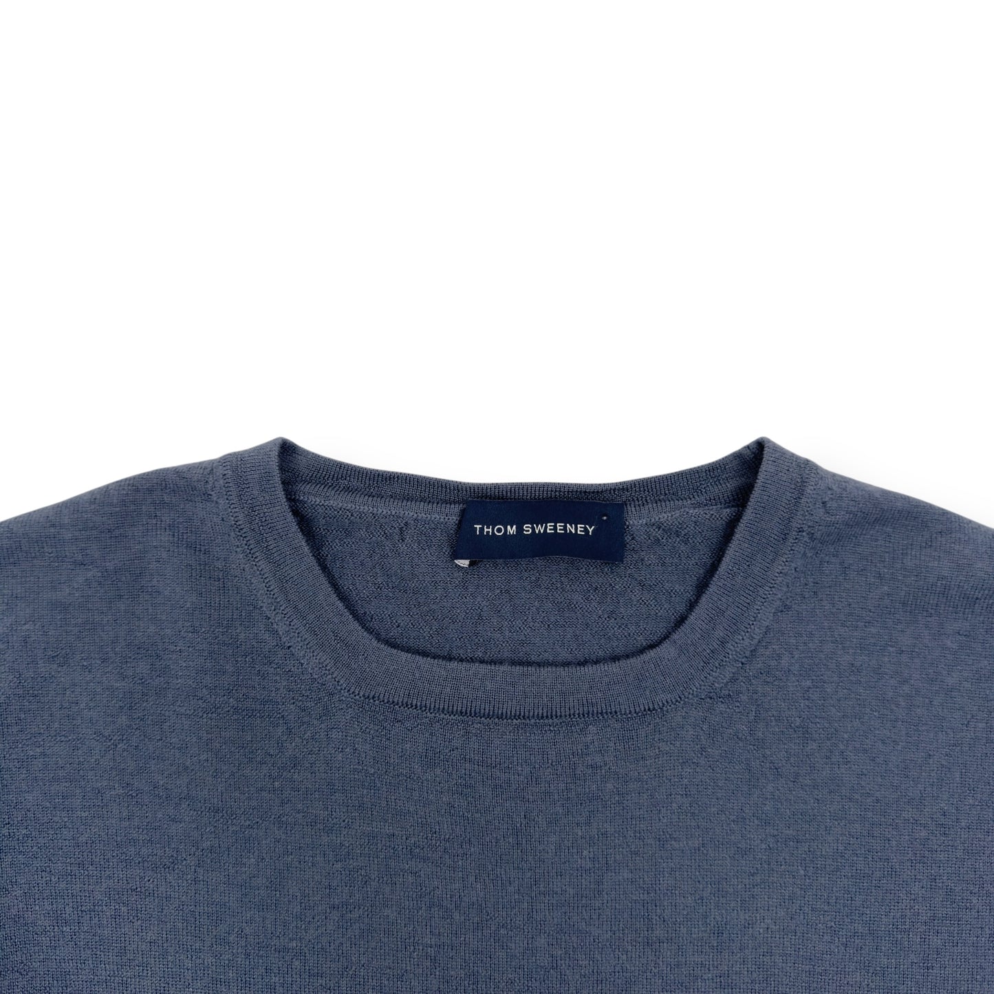 THOM SWEENEY MERINO WOOL SWEATER SLATE BLUE M