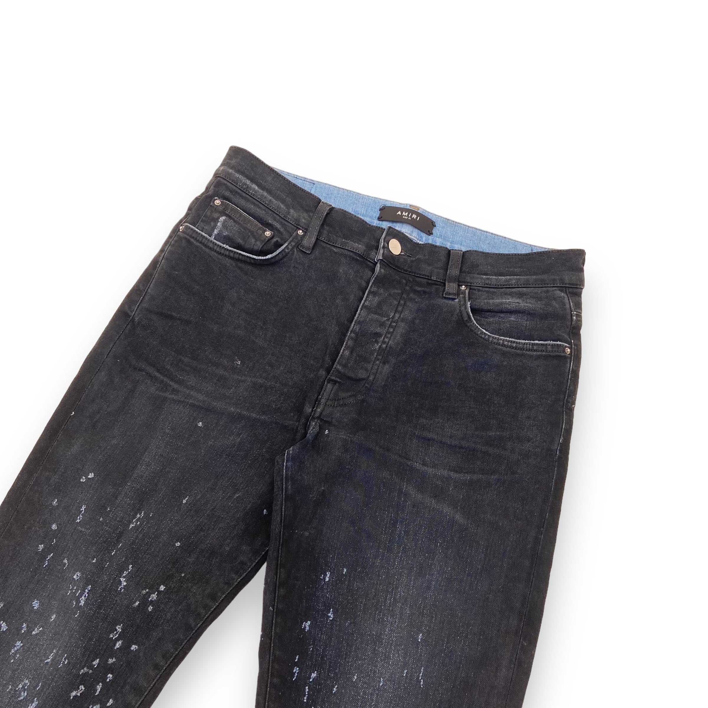 AMIRI DISTRESSED DENIM JEANS BLACK 31W