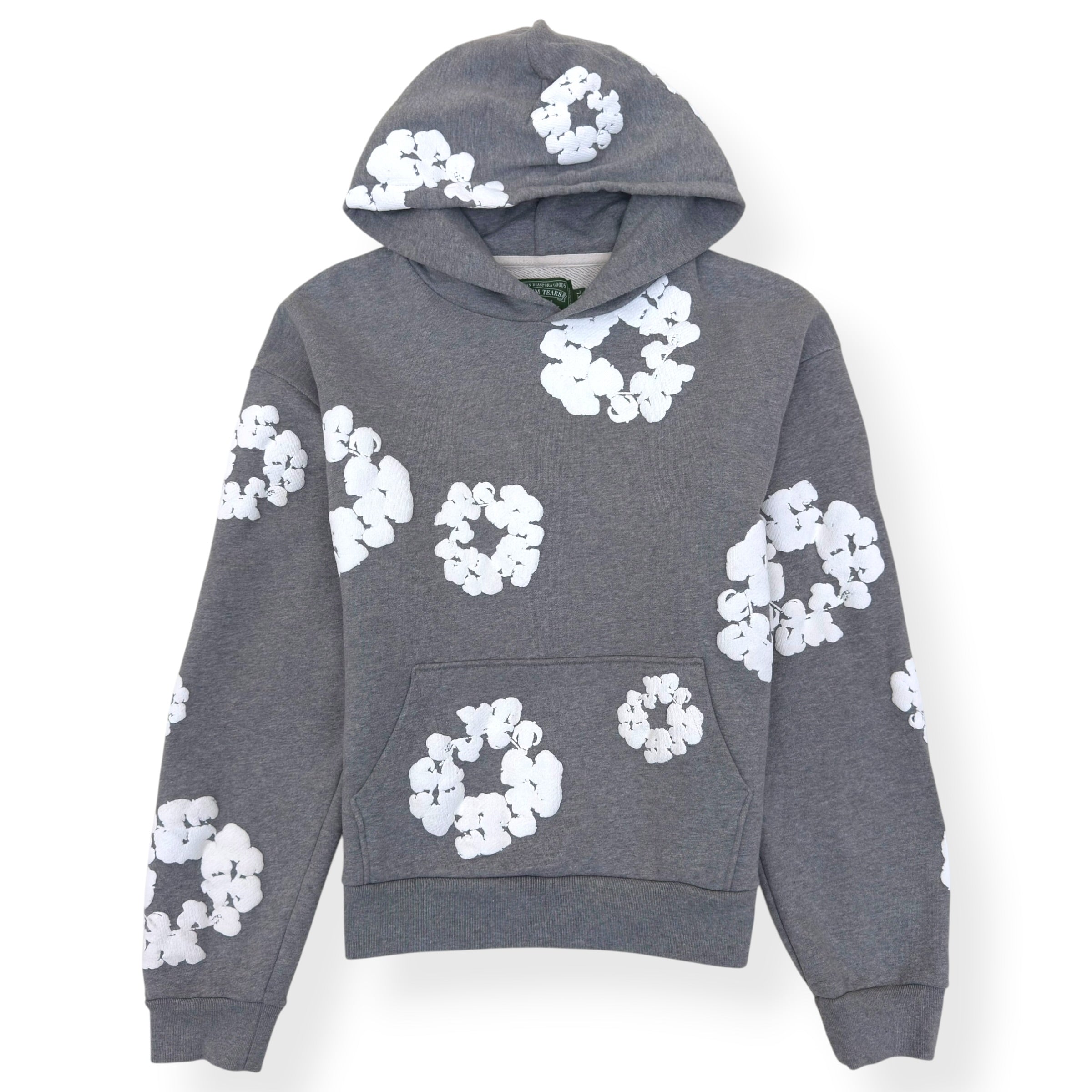 DENIM TEARS WREATH HOODIE GREY / WHITE XL